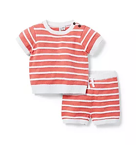 Baby Striped Sweater Matching Set