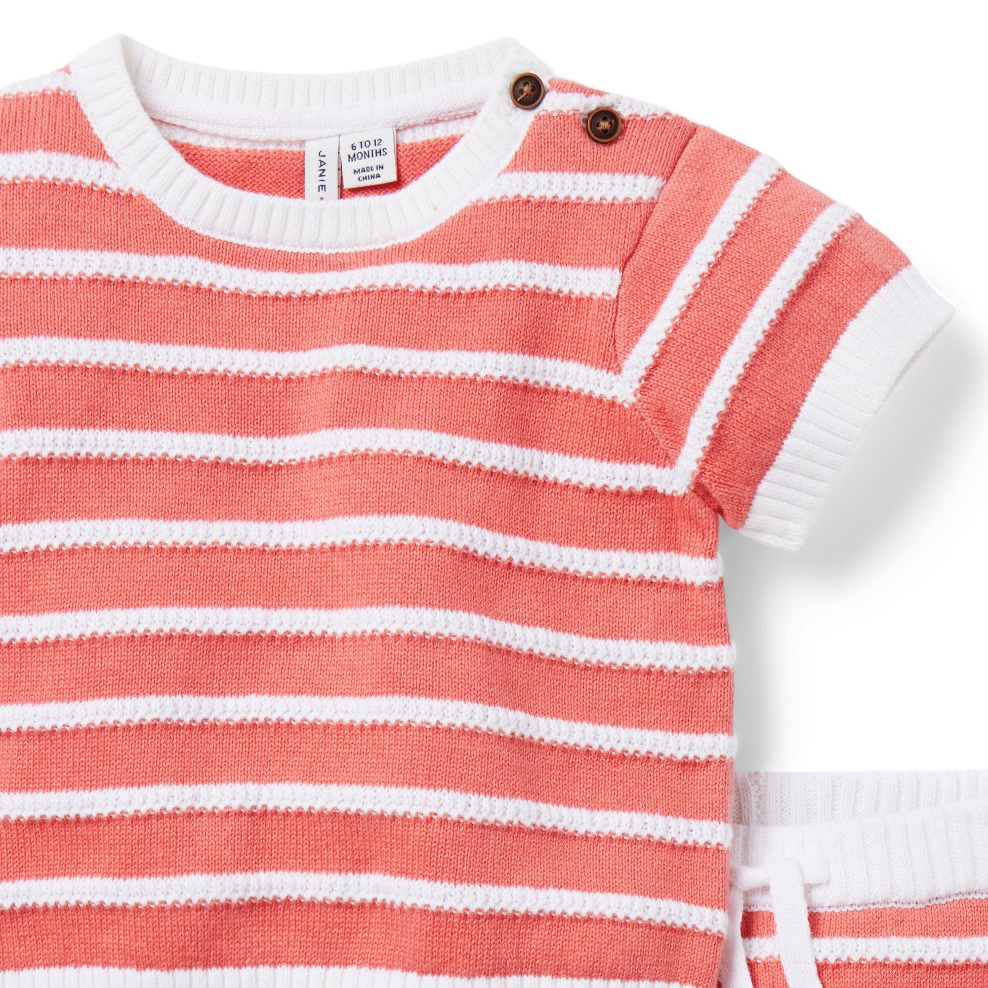 Baby Striped Sweater Matching Set image number 1