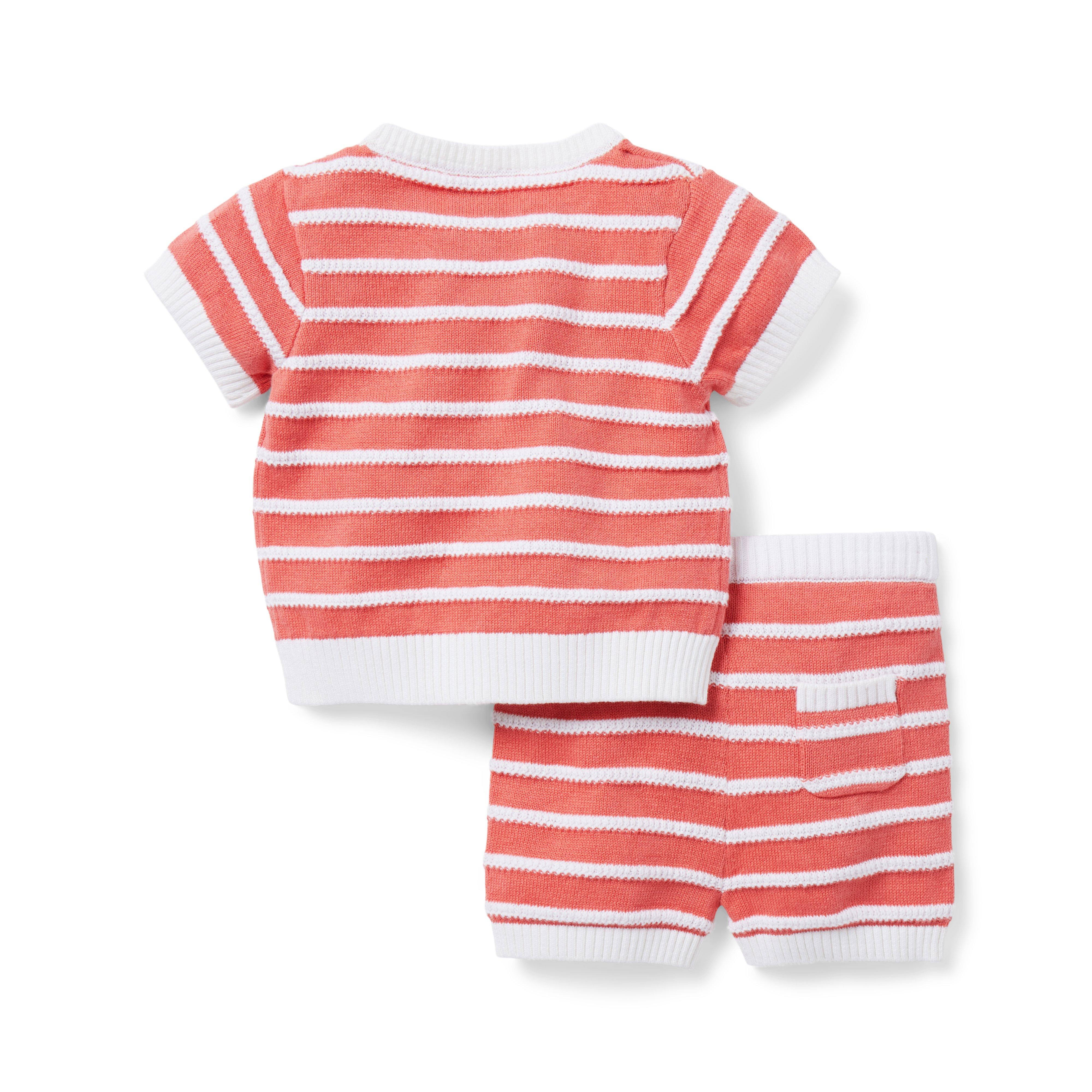 Baby Striped Sweater Matching Set image number 3