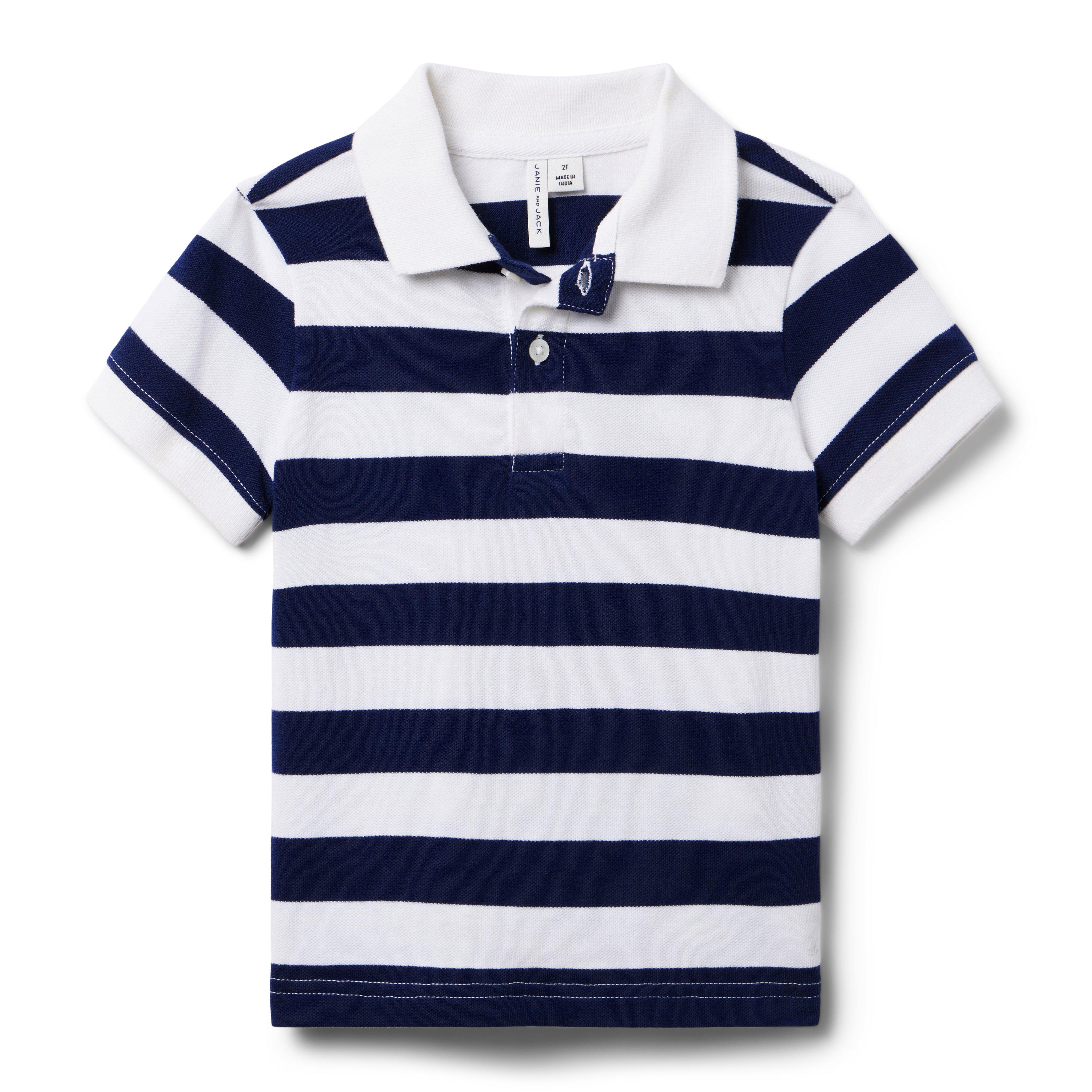 The Classic Striped Pique Polo image number 0