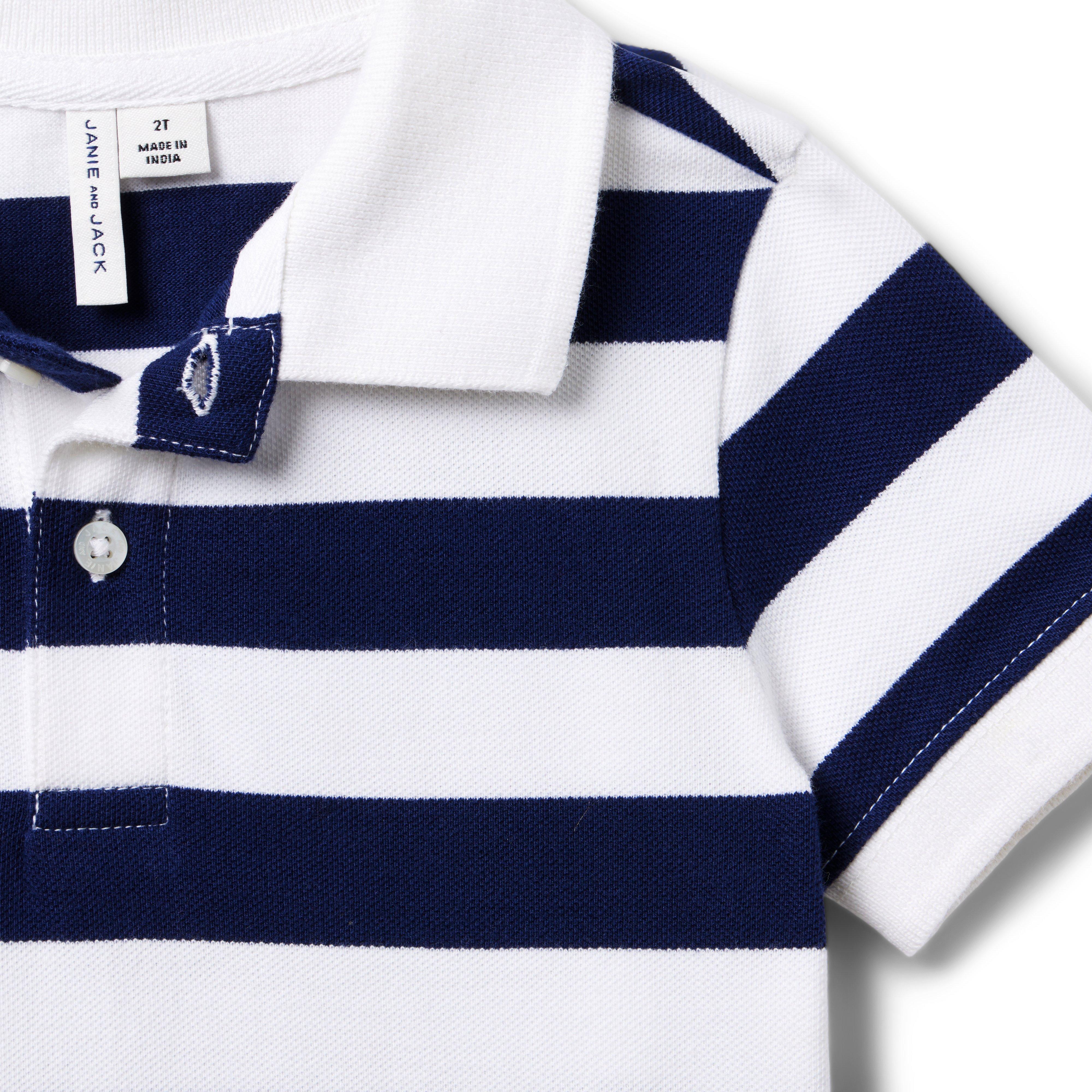 The Classic Striped Pique Polo image number 2