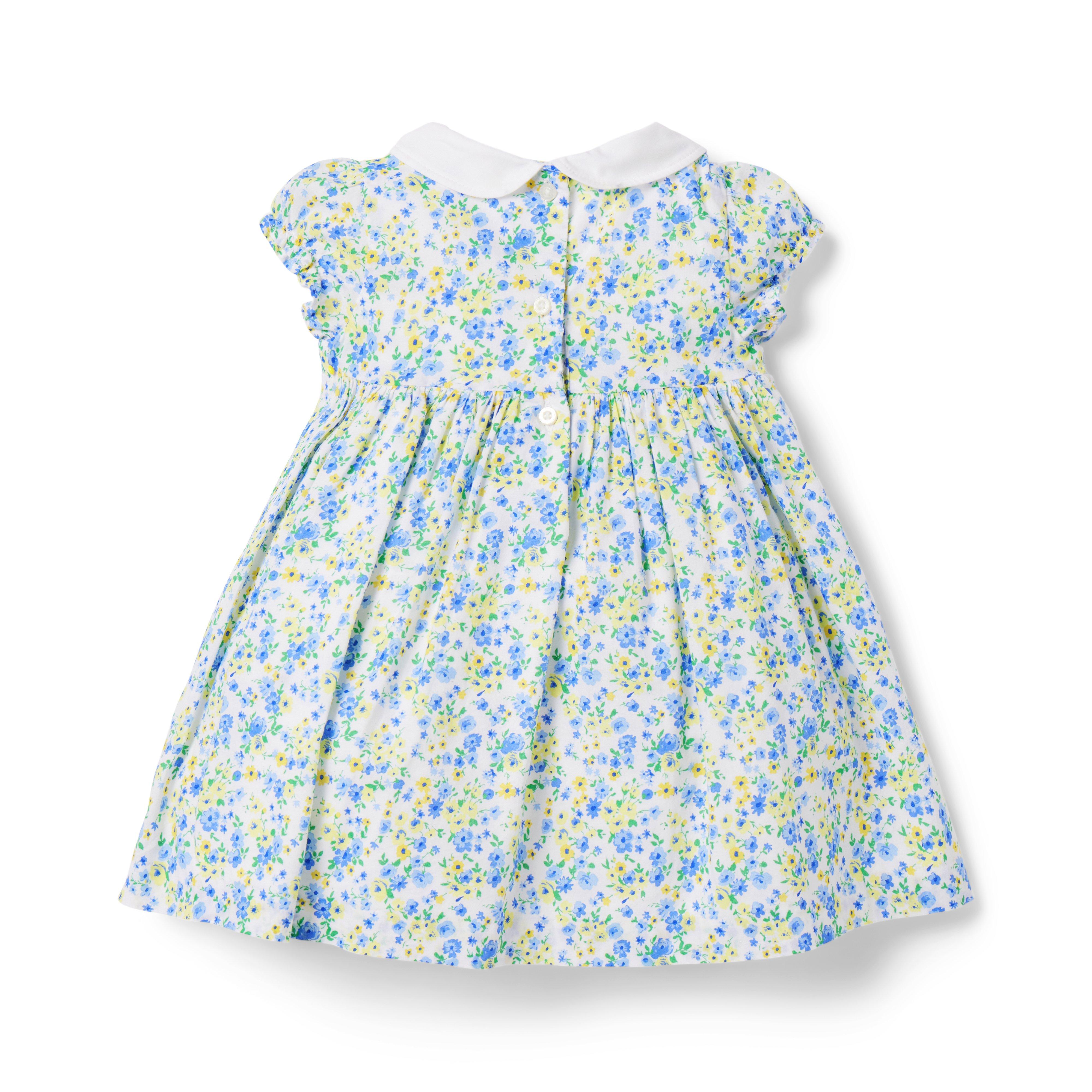 Newborn White Floral The Charlotte Smocked Baby Dress by Janie and Jack
