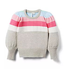 Striped Puff Sleeve Sweater