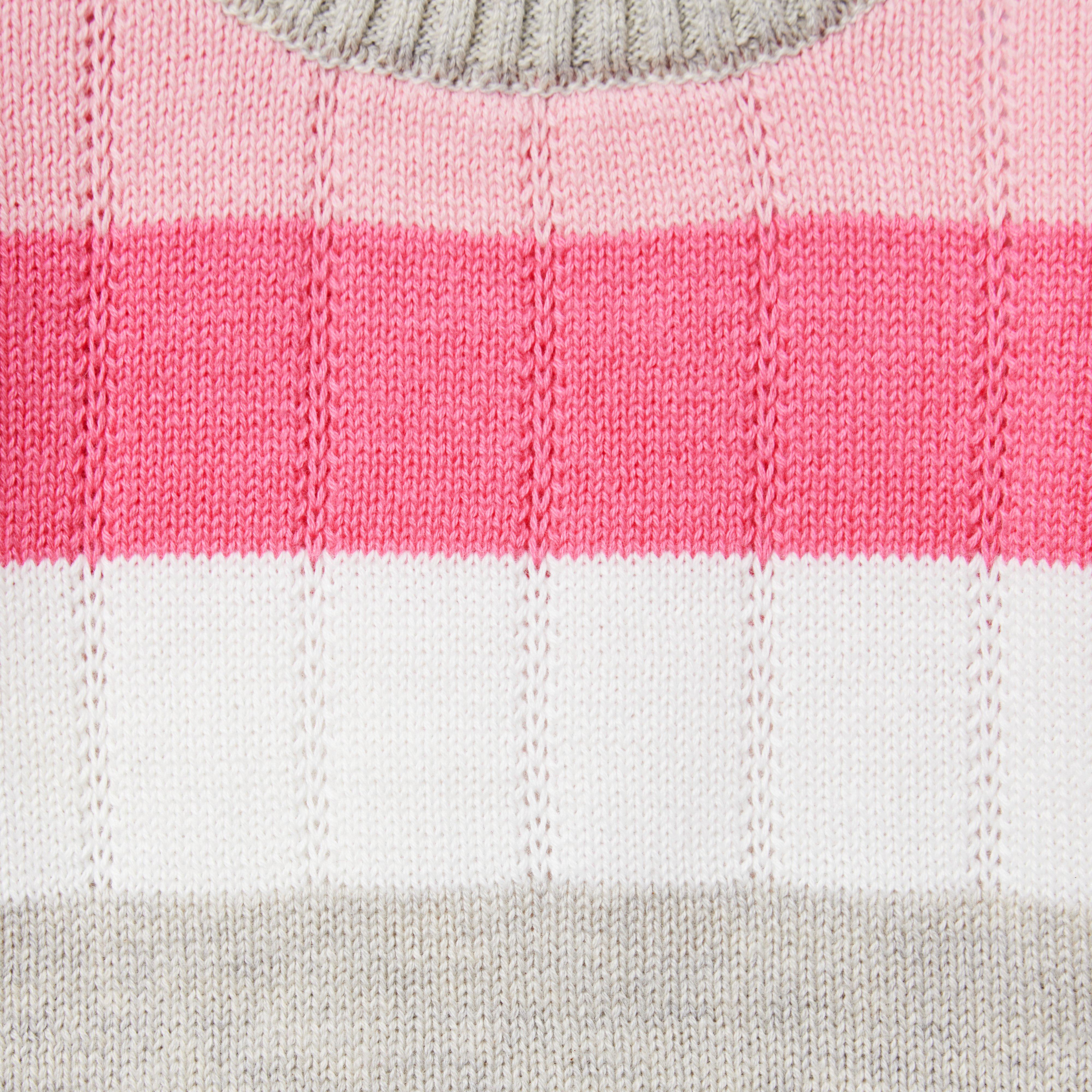 Girl Stormy Heather Stripe Striped Puff Sleeve Sweater by Janie and Jack