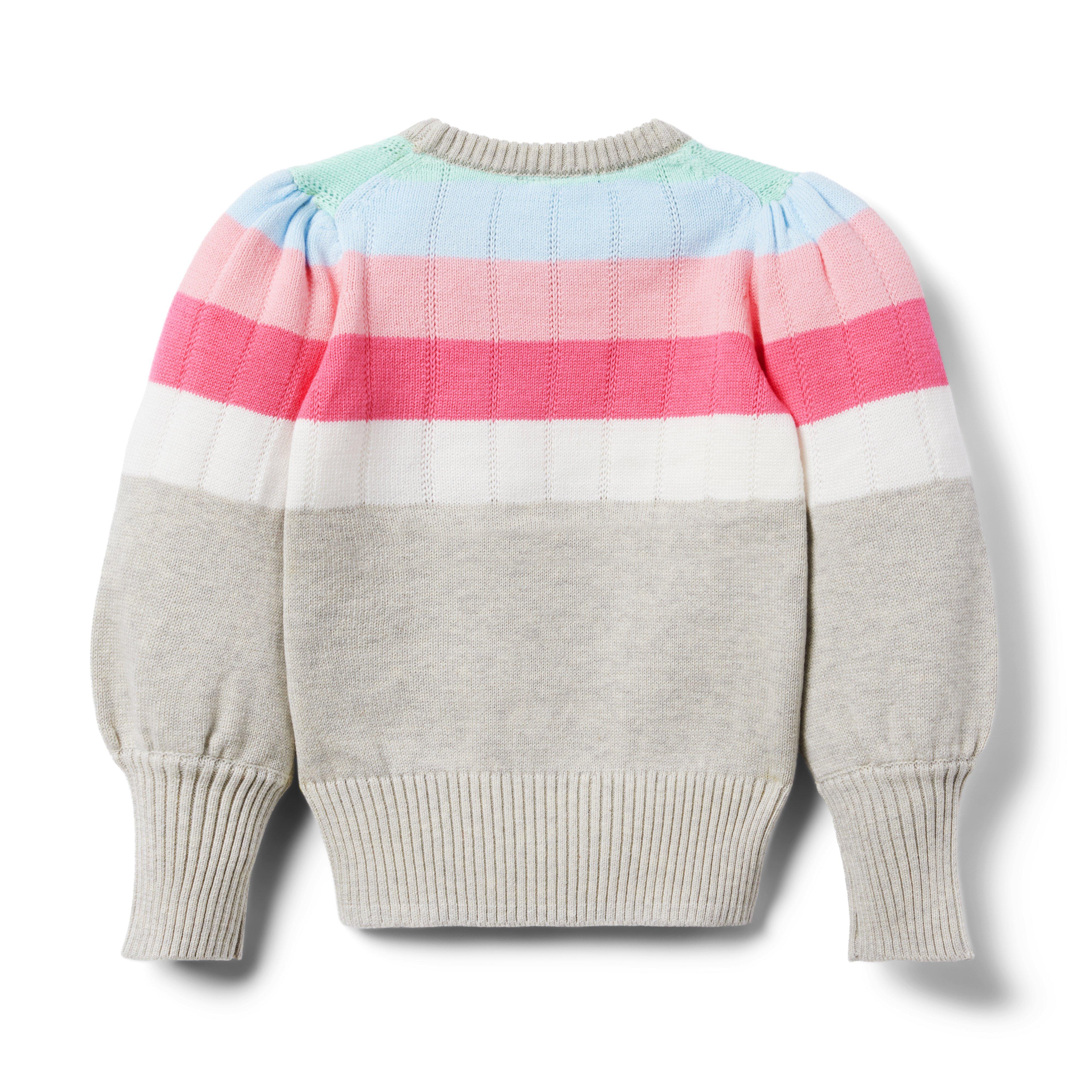 Striped Puff Sleeve Sweater image number 1