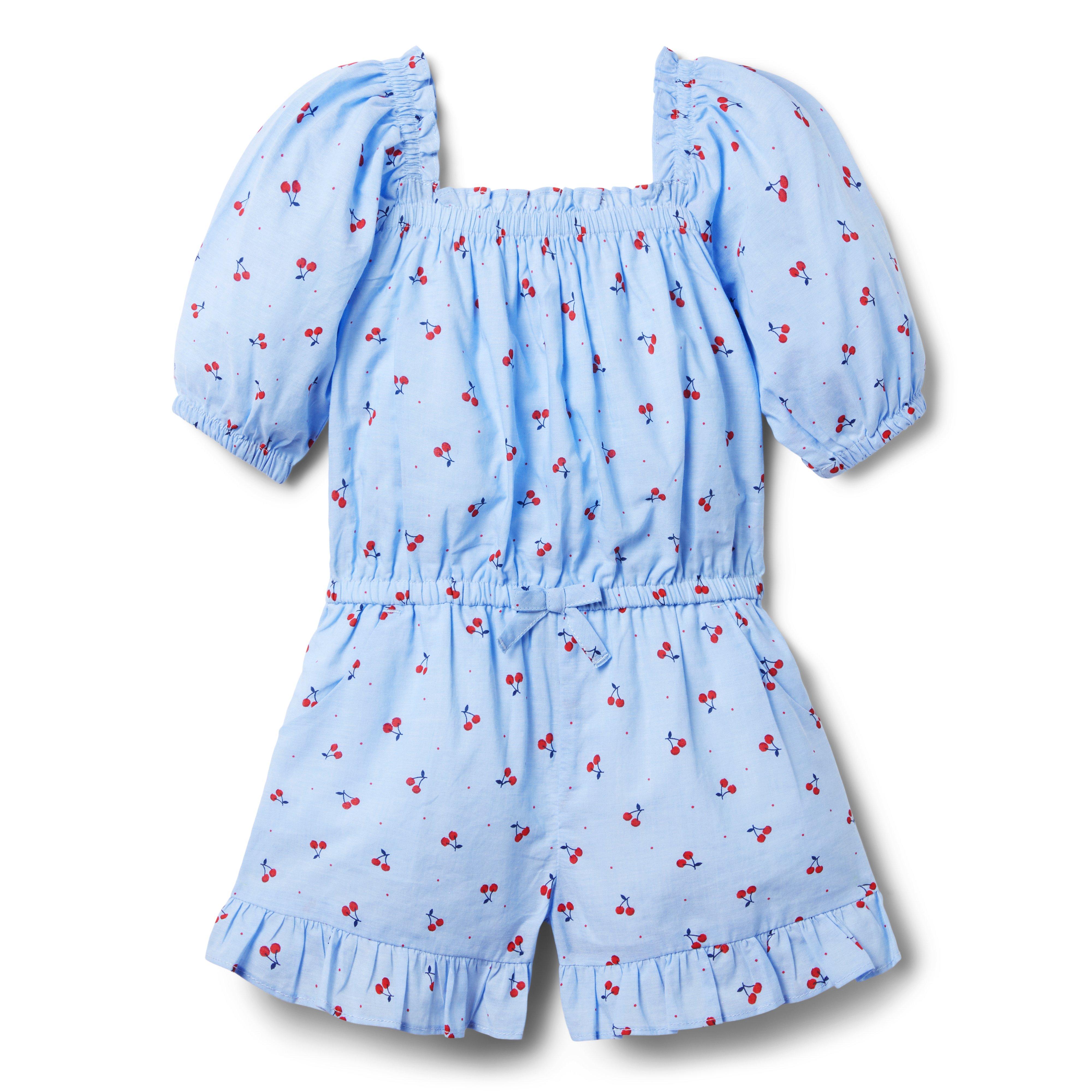 Cherry Ruffle Hem Romper image number 0