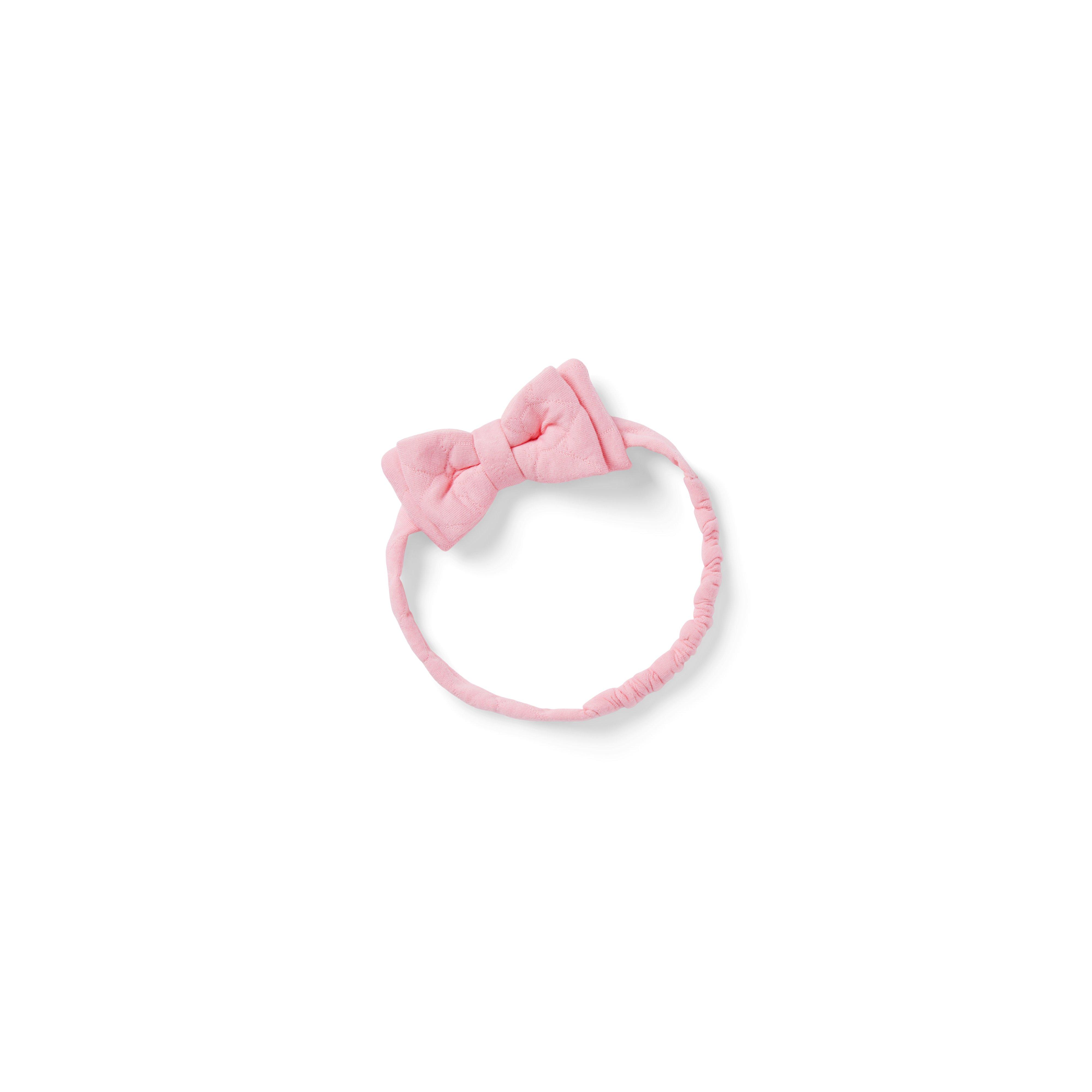 Baby Quilted Bow Soft Headband image number 0
