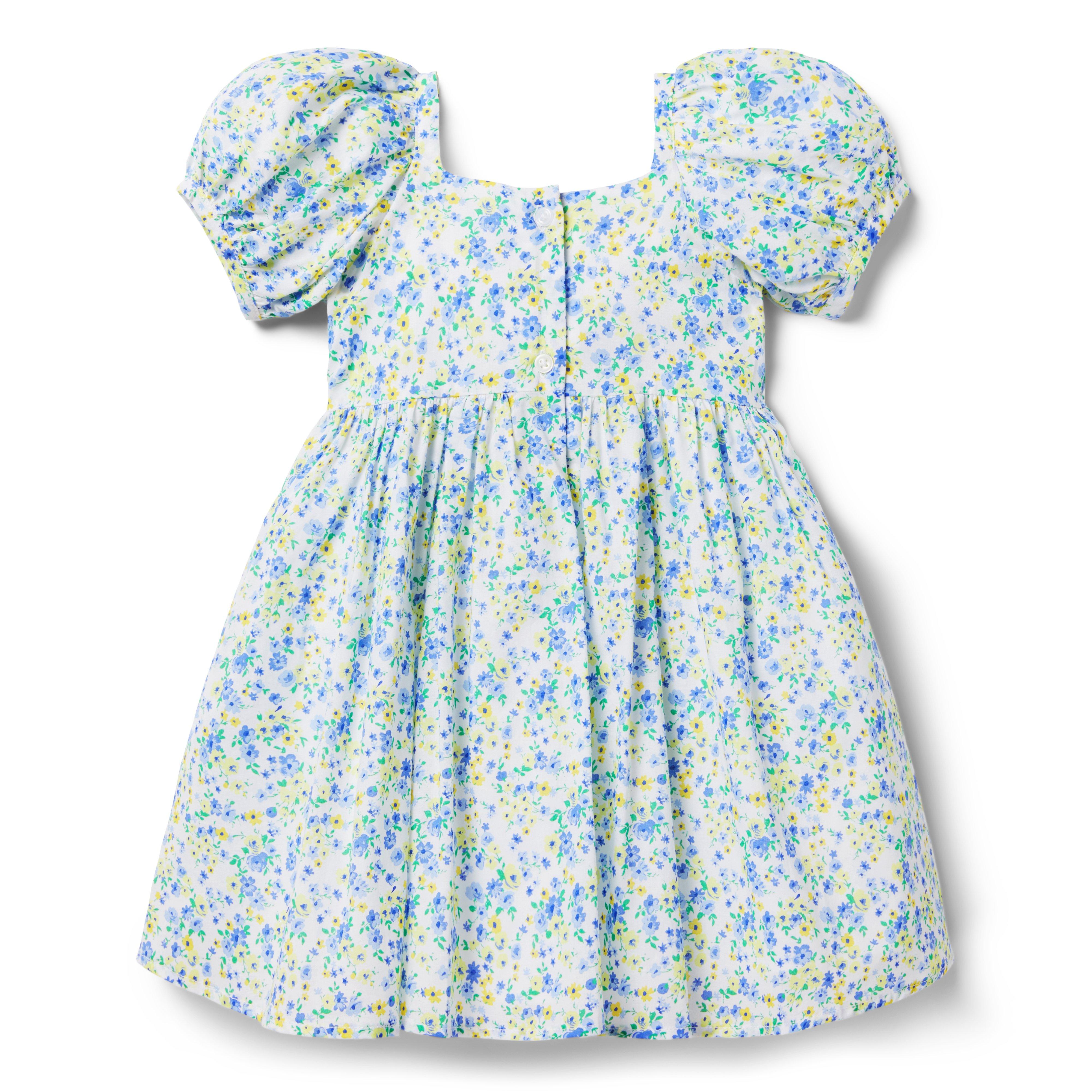 Girl White Floral Floral Puff Sleeve Dress by Janie and Jack