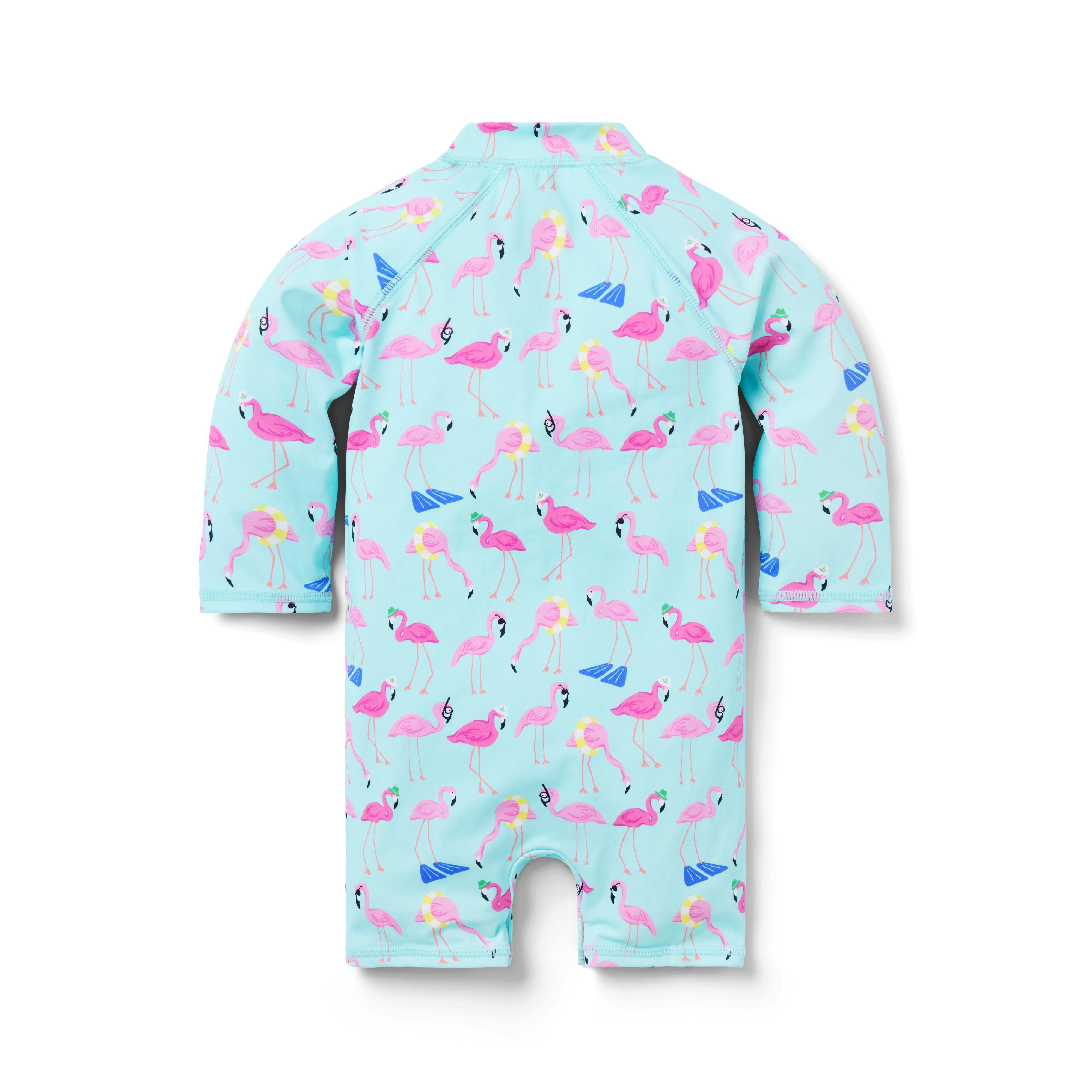 Baby Recycled Flamingo Rash Guard Swimsuit