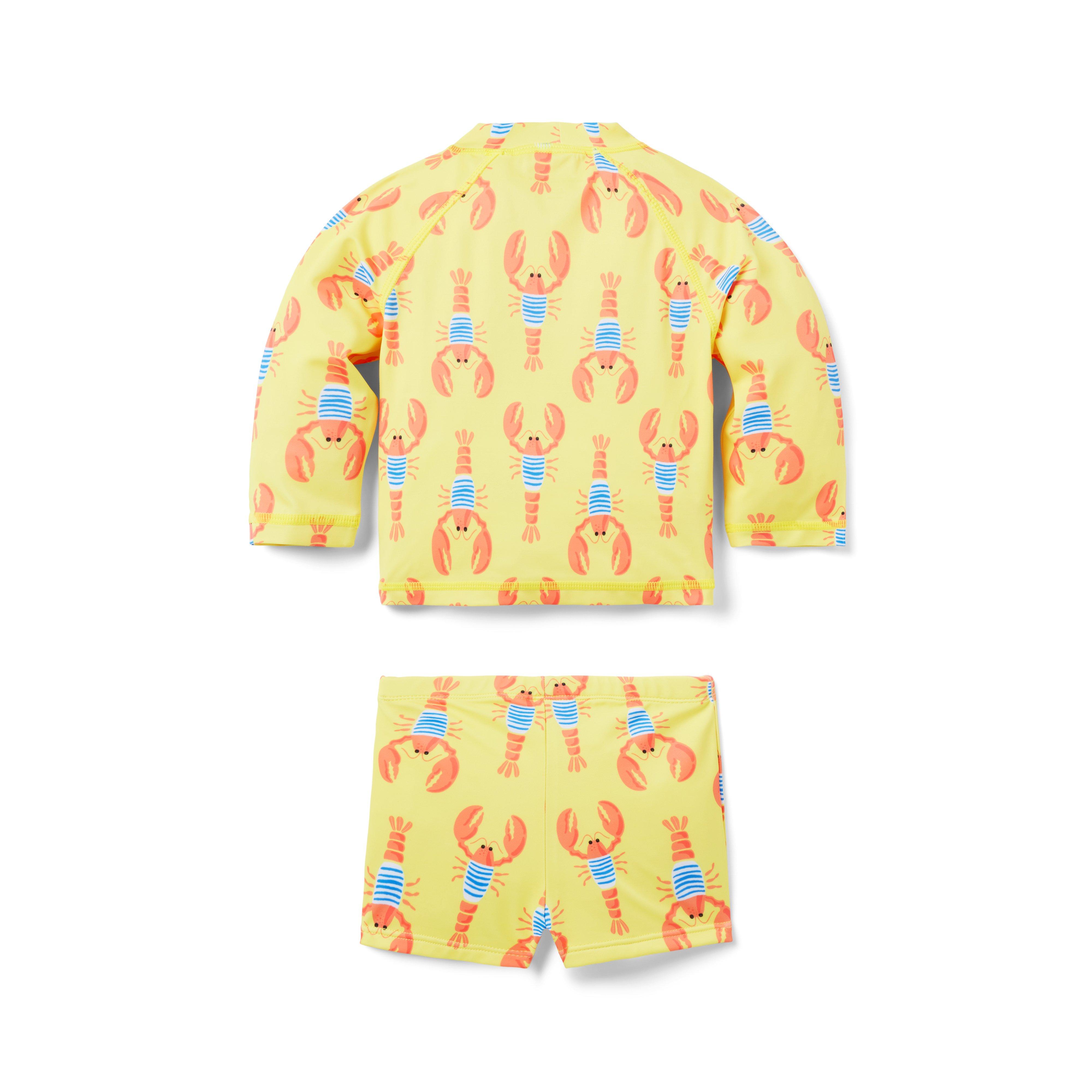 Baby Recycled Lobster Rash Guard Swimsuit image number 1