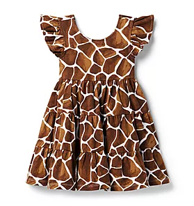 Giraffe Flutter Sleeve Dress