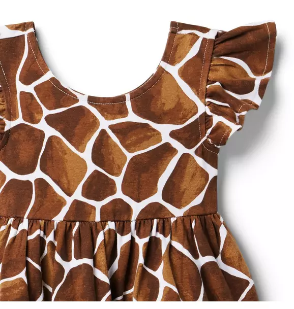 Giraffe Flutter Sleeve Dress image number 3