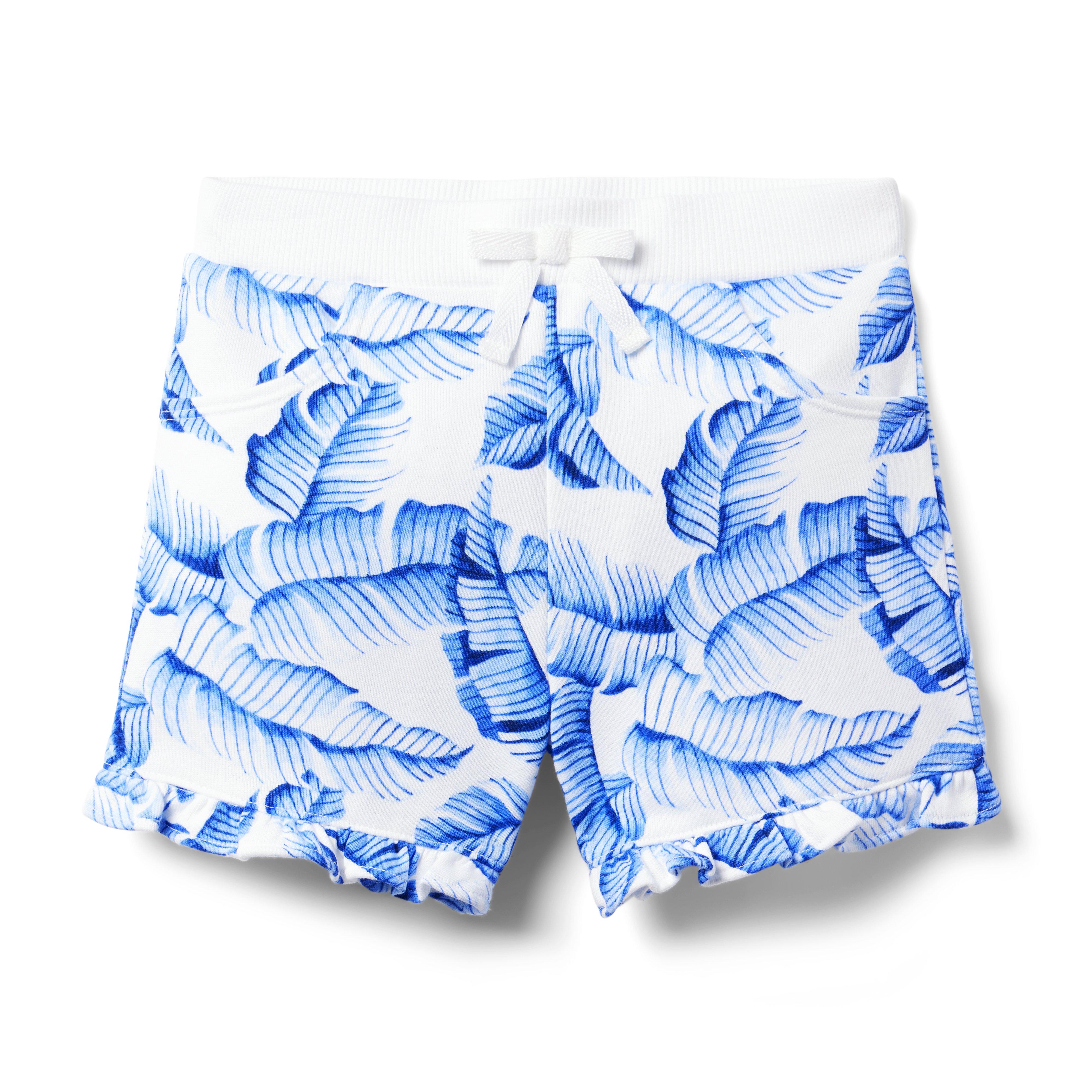 Girl French Blue Palm Palm French Terry Short by Janie and Jack