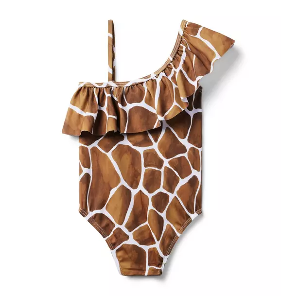 Recycled Giraffe Ruffle Swimsuit image number 1
