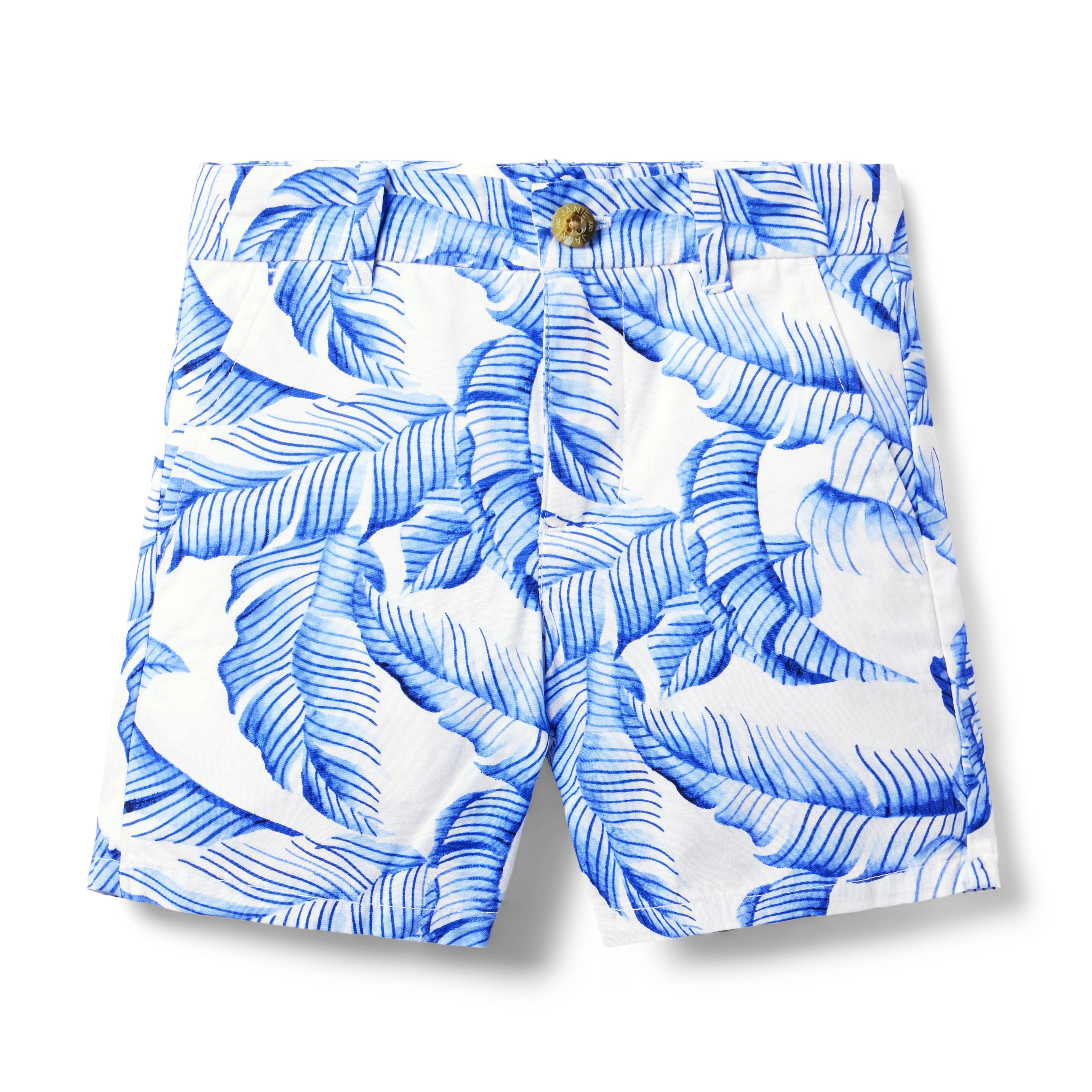 TWEENS And TEENS All Over Palm Tree Print Blue Cotton Shorts – Globalstock