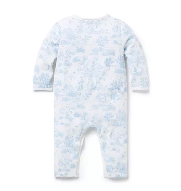 Baby Safari Toile Wrap One-Piece image number 1