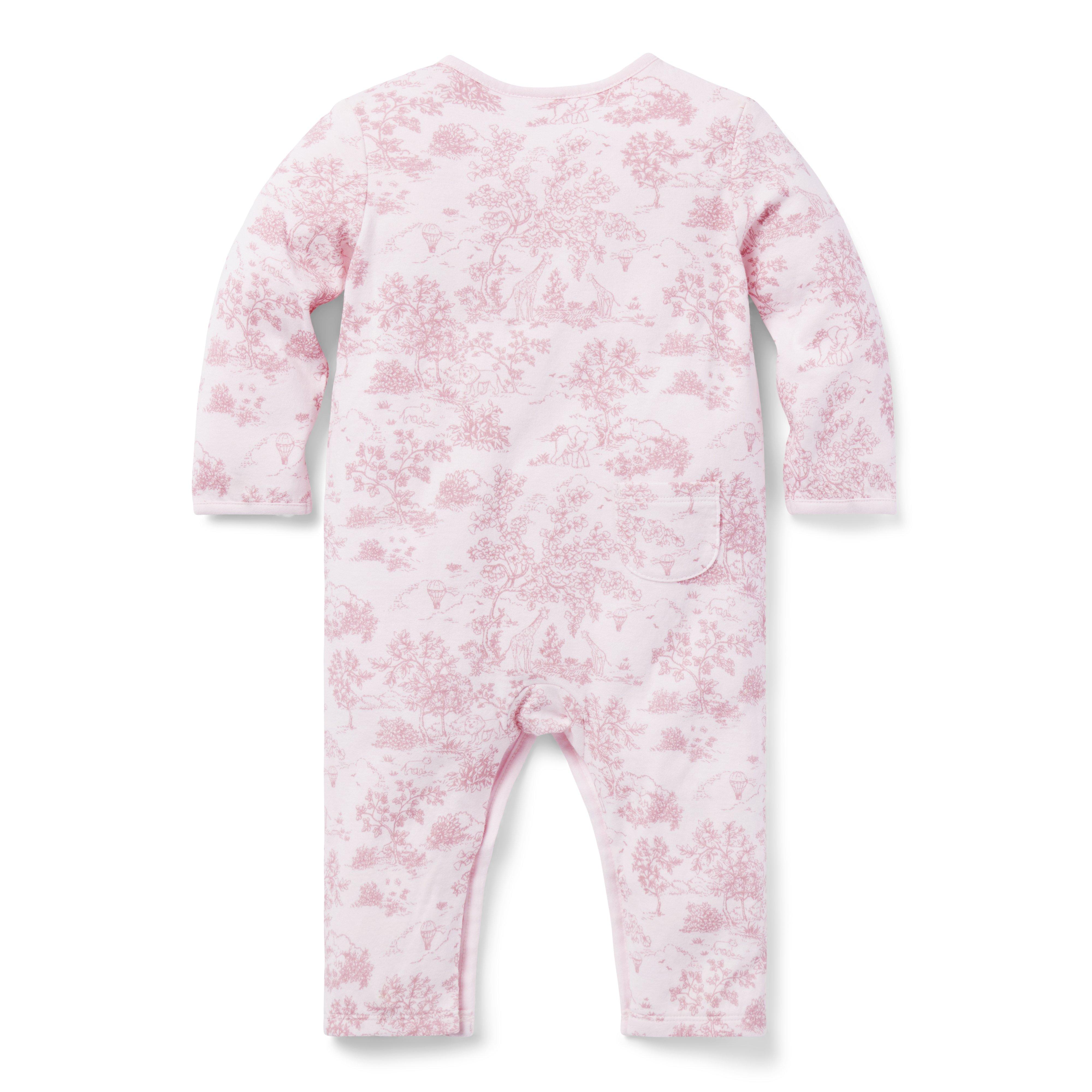 Baby Safari Toile Wrap One-Piece image number 1