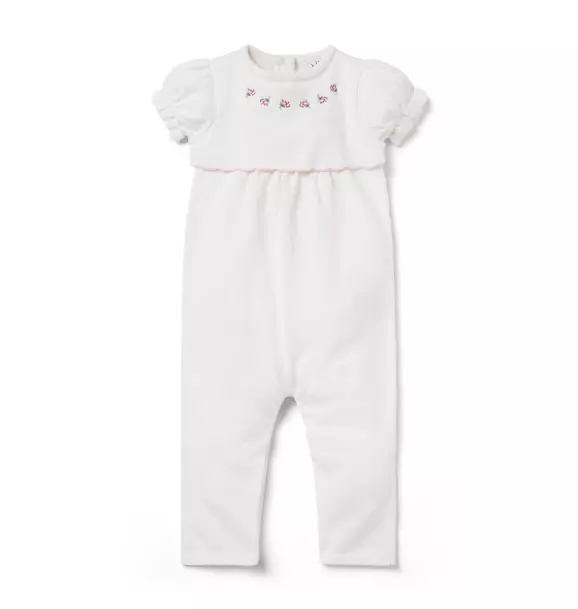 Baby Embroidered Rose One-Piece image number 0