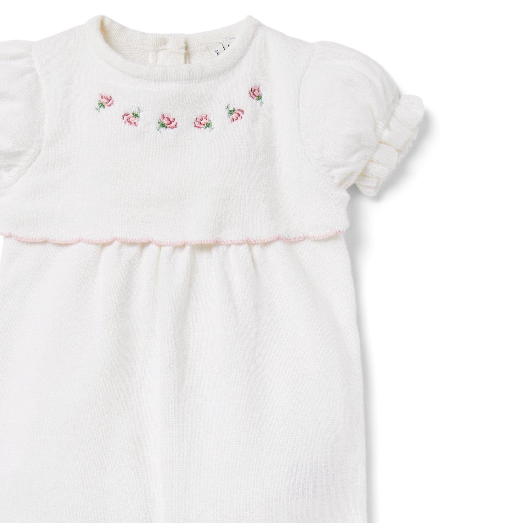 Baby Embroidered Rose One-Piece image number 3