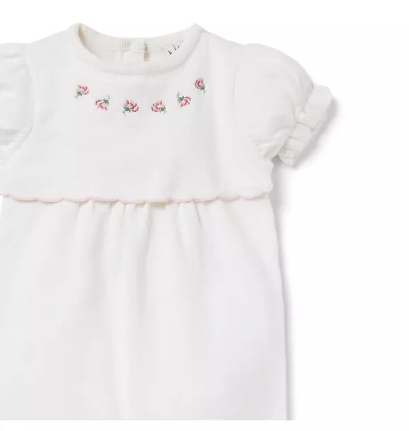 Baby Embroidered Rose One-Piece image number 3