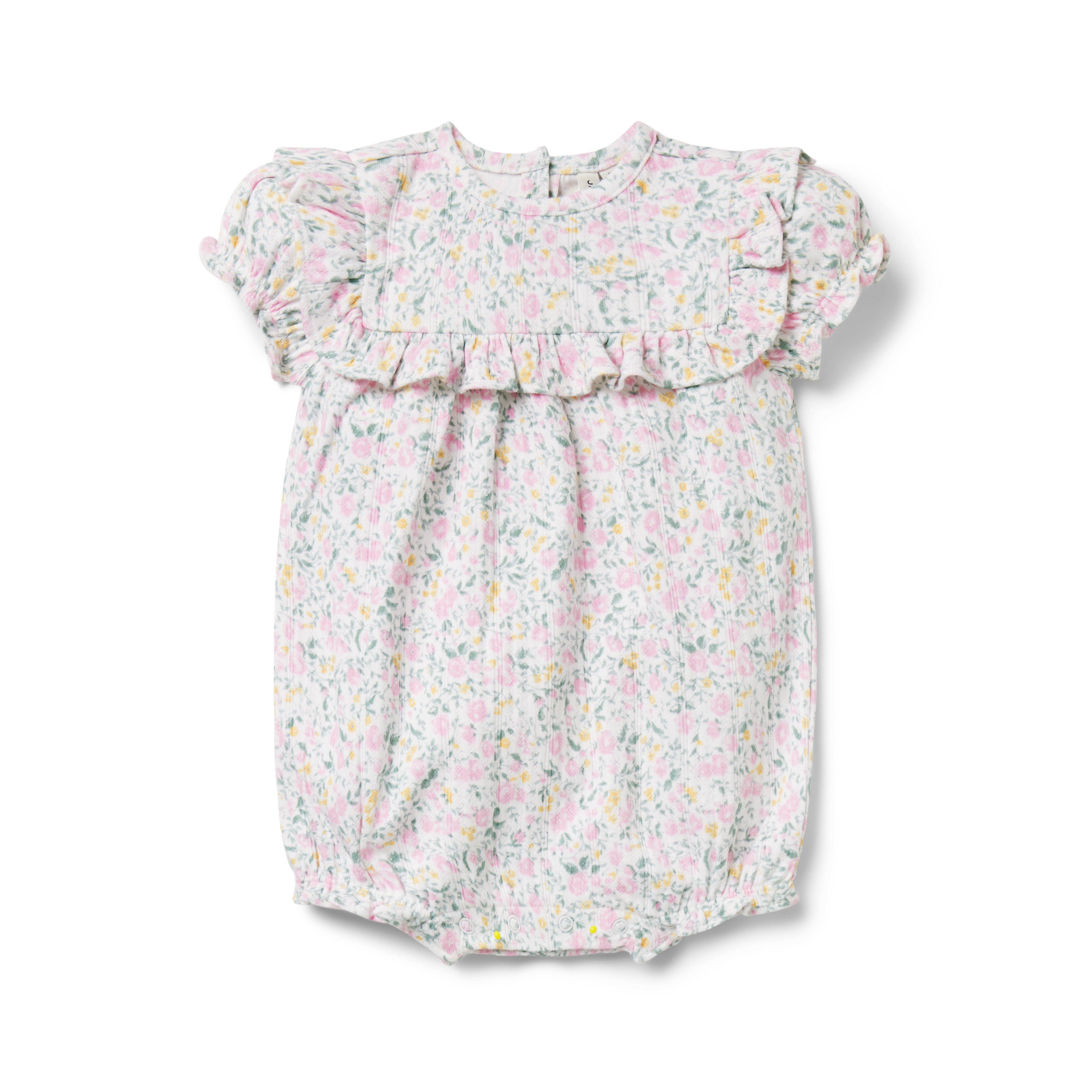 Baby Floral Pointelle Romper image number 0