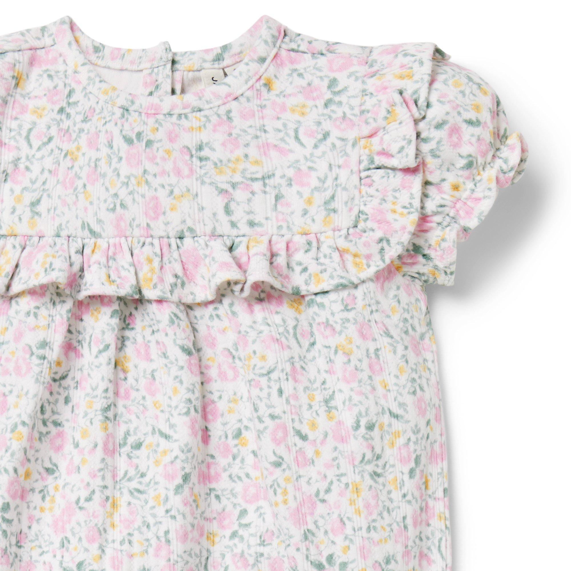 Baby Floral Pointelle Romper image number 3