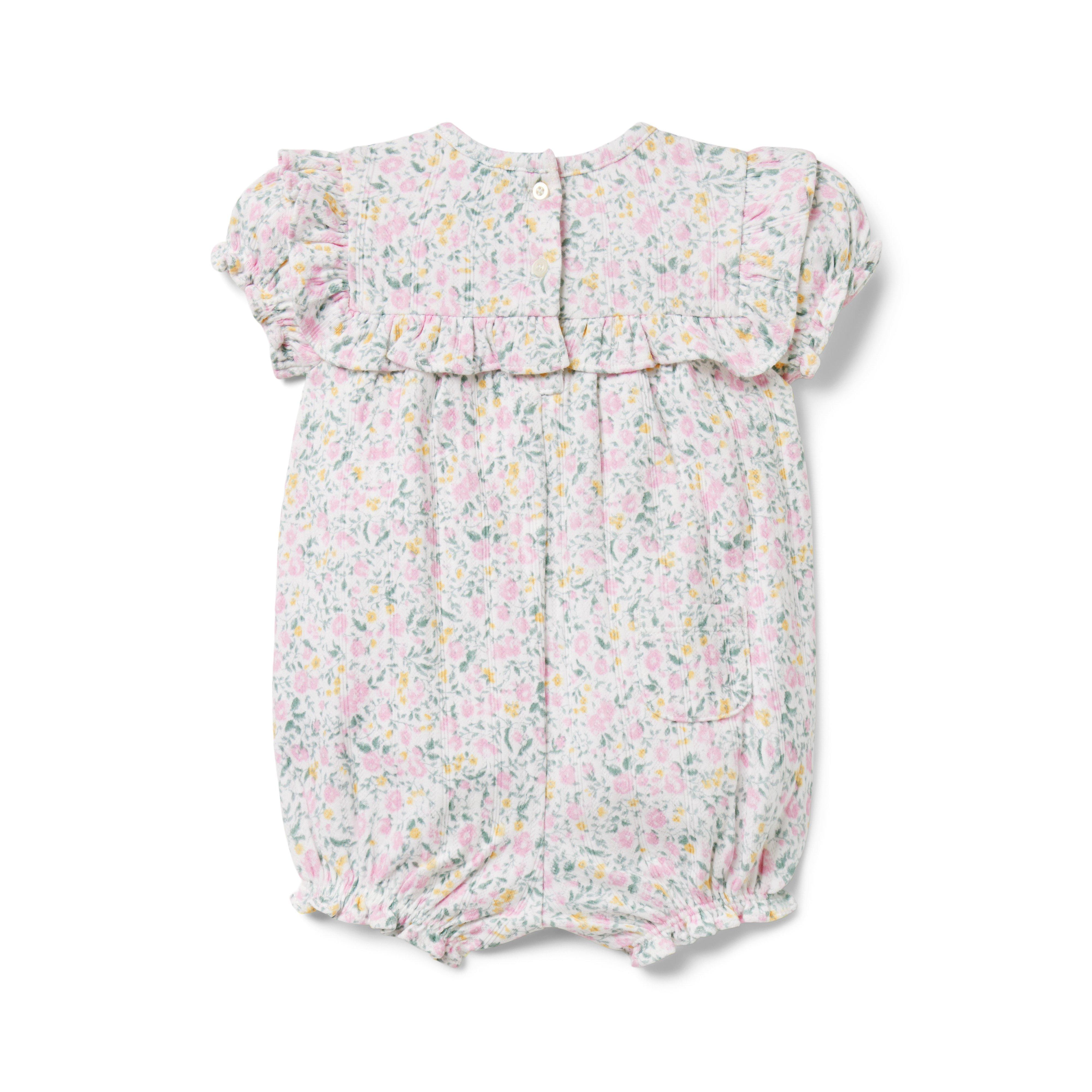 Baby Floral Pointelle Romper image number 1