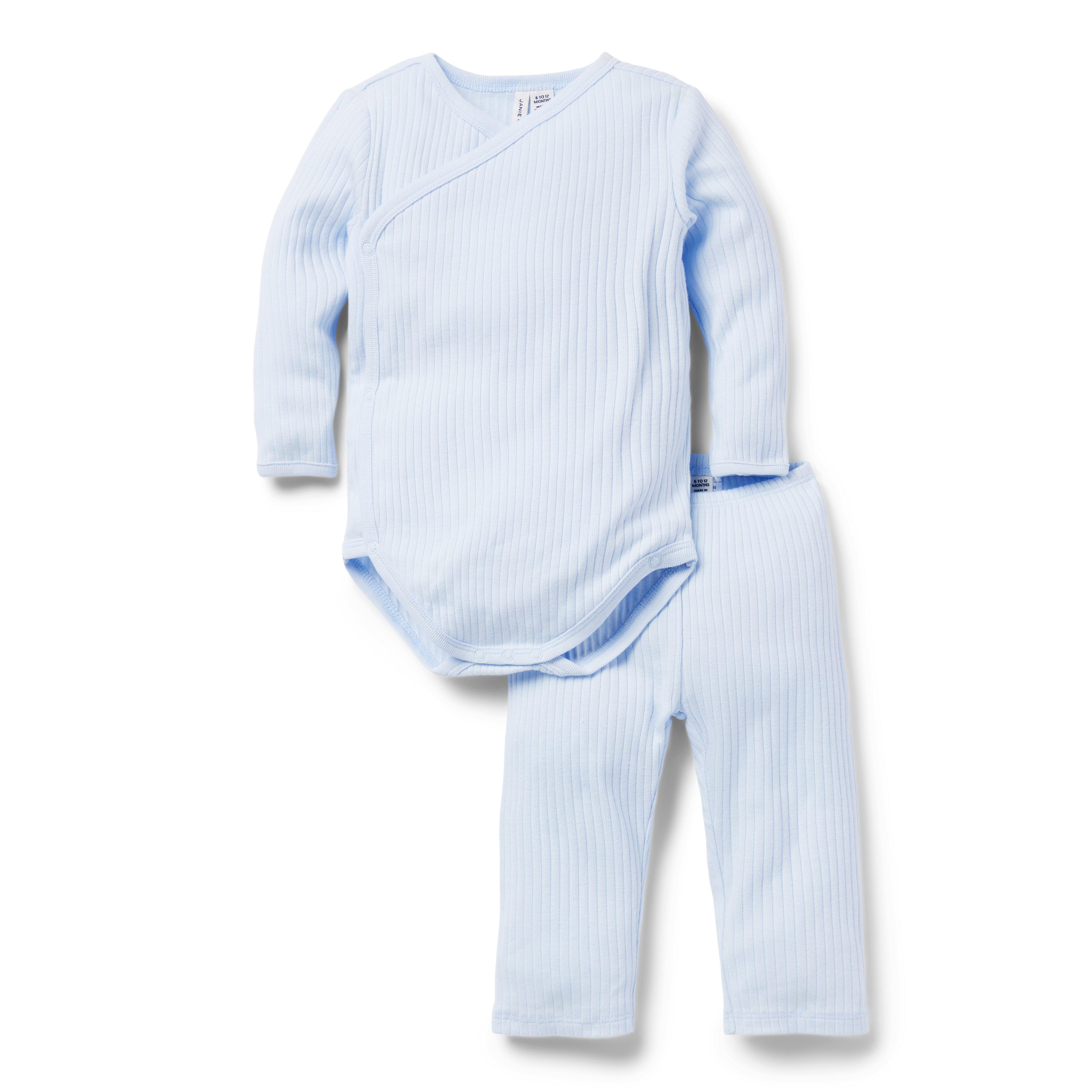 Baby Ribbed Wrap Matching Set