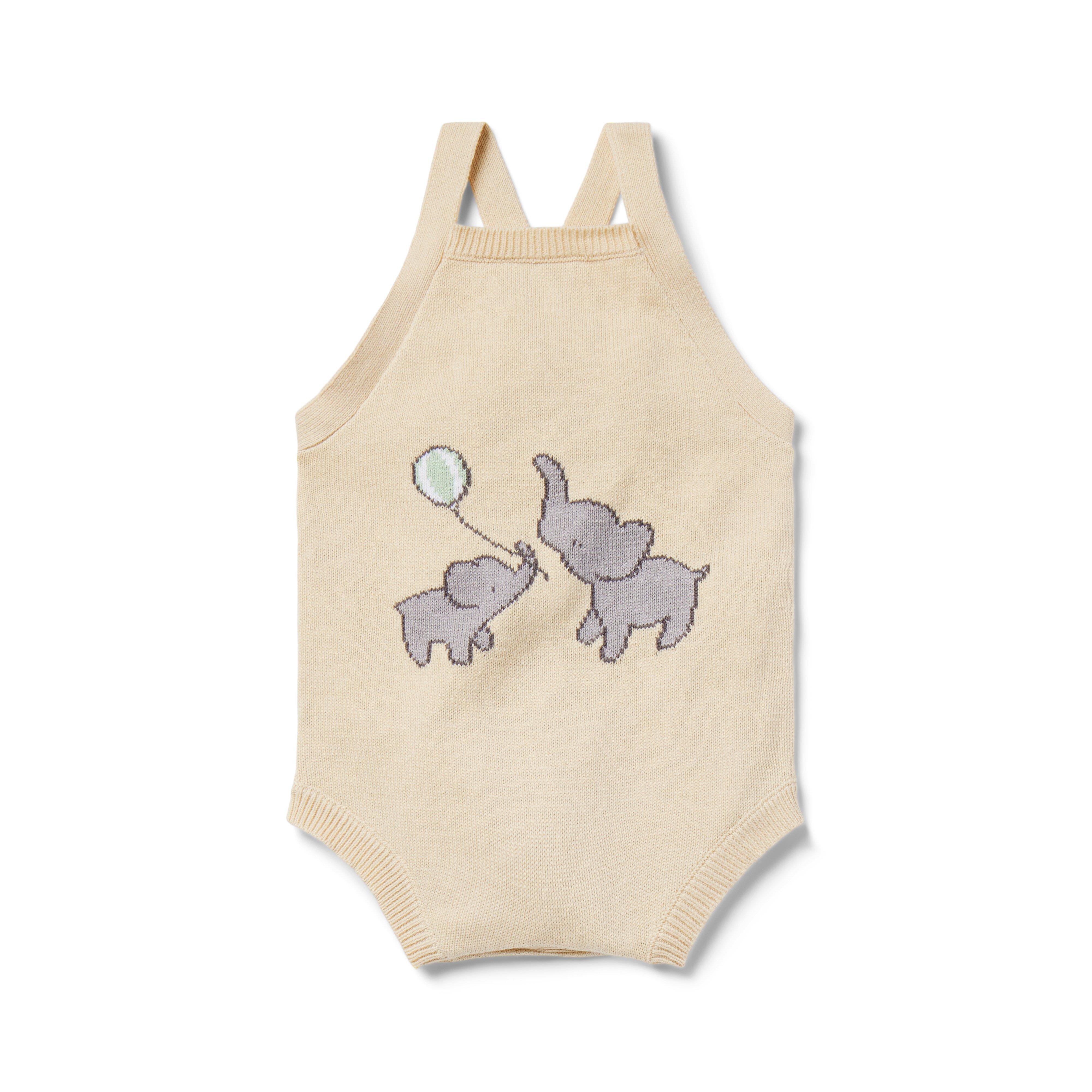 Baby Elephant Sweater Romper image number 0