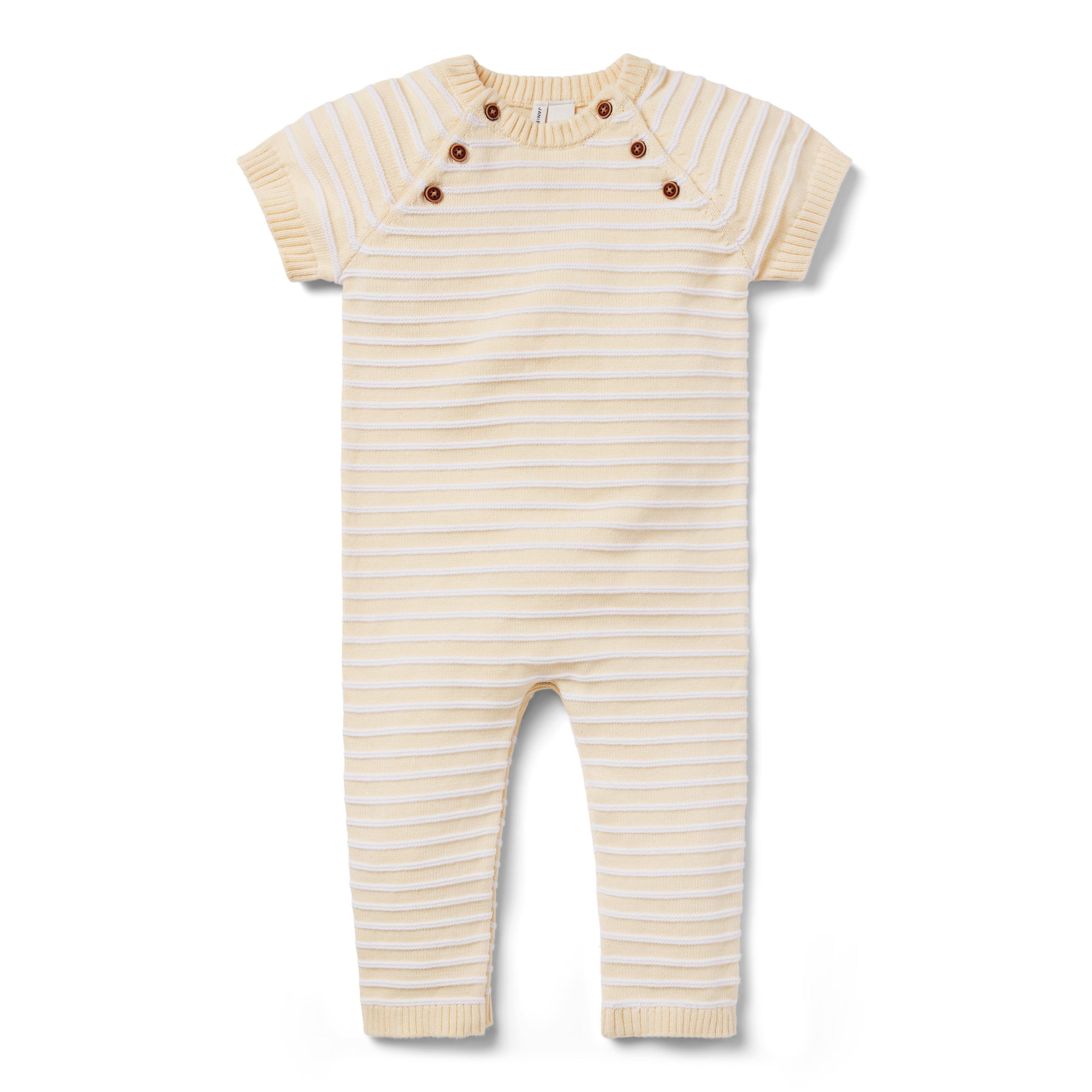 Baby Textured Striped One-Piece image number 0