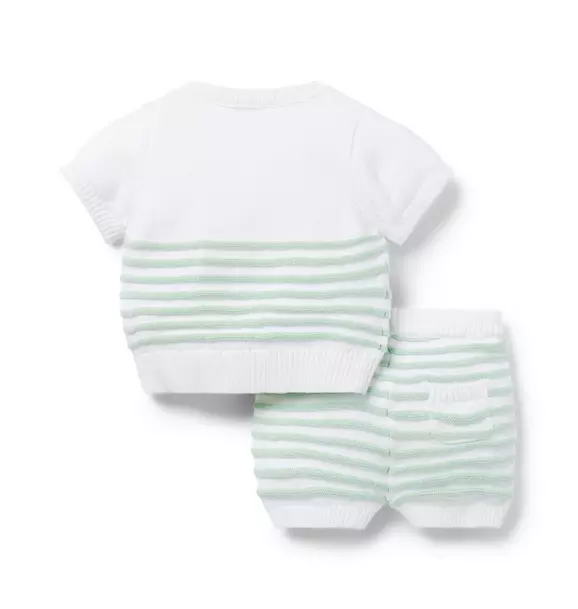 Baby Textured Striped Matching Set image number 1