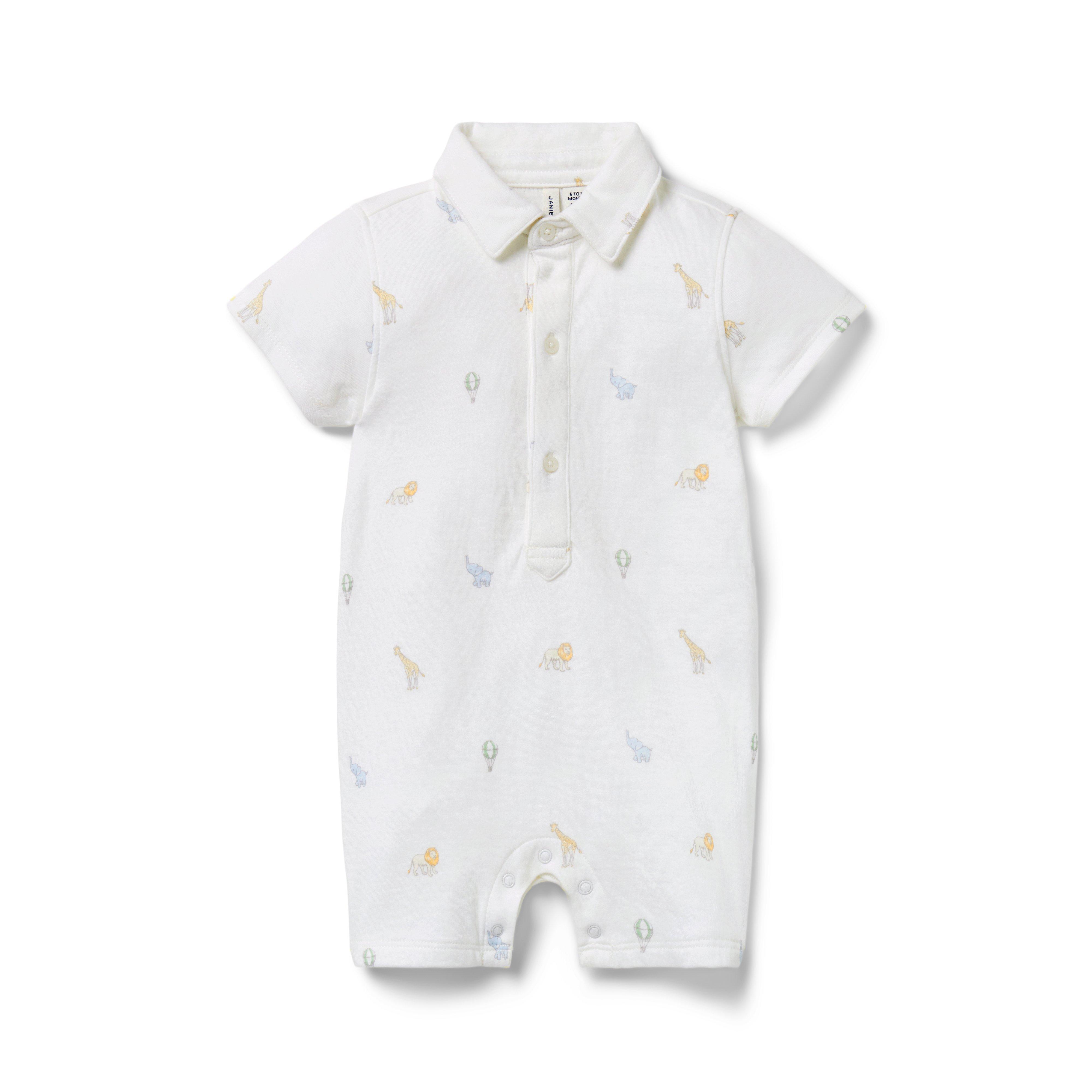 Baby Safari Collared Romper image number 0