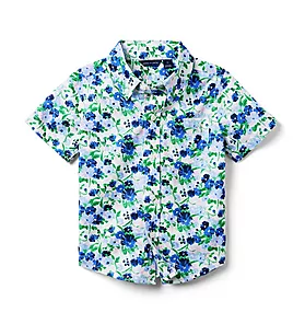 Floral Linen-Cotton Shirt