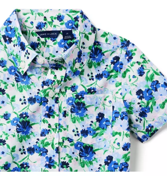 Floral Linen-Cotton Shirt image number 3