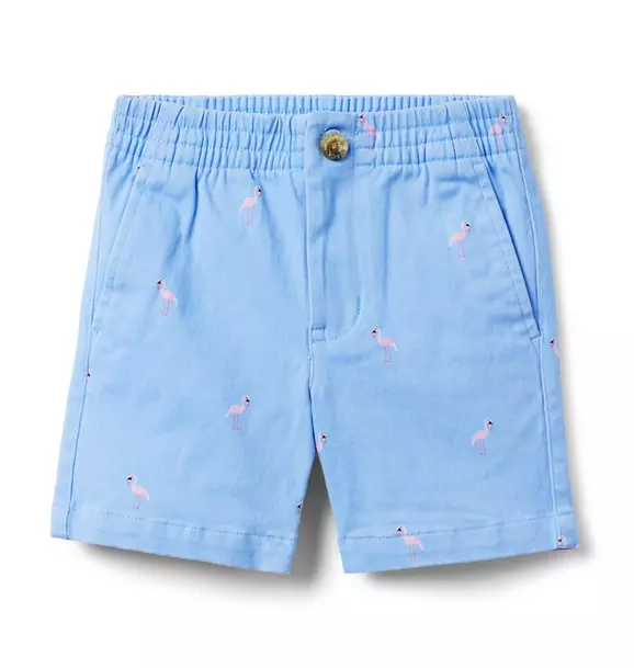 The Twill Embroidered Pull-On Short image number 0