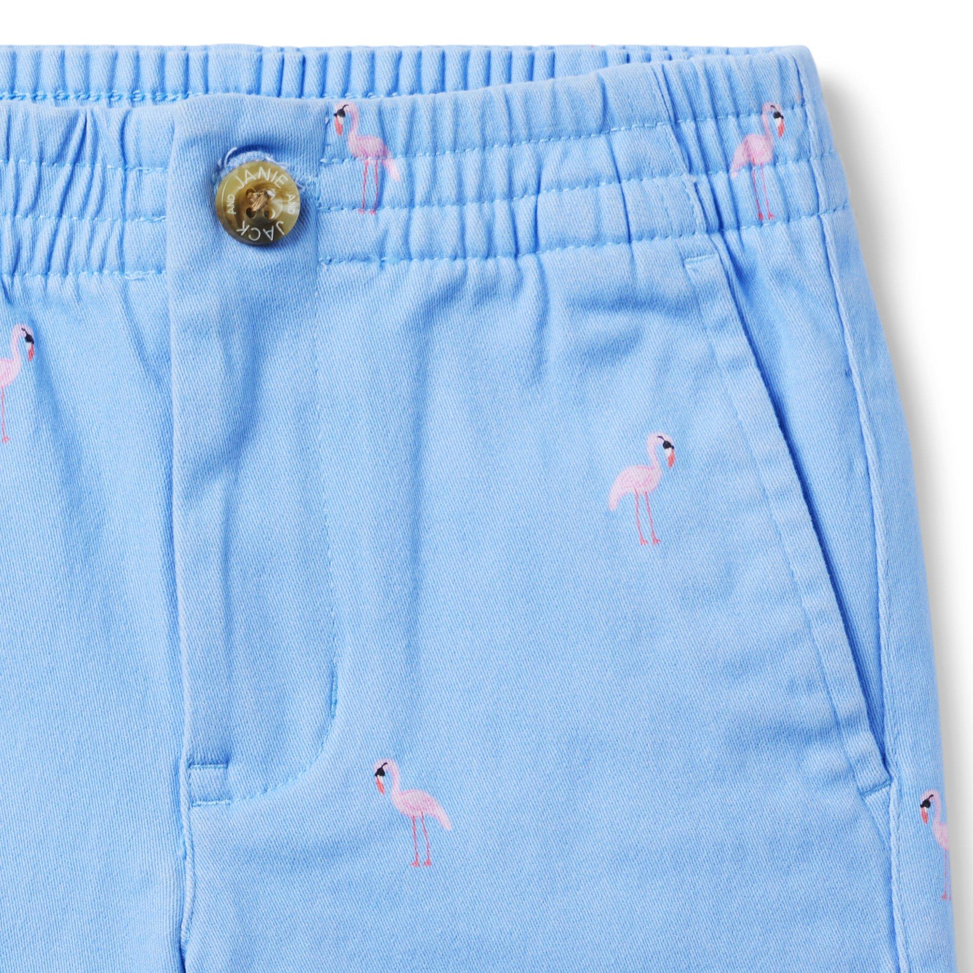 The Twill Embroidered Pull-On Short