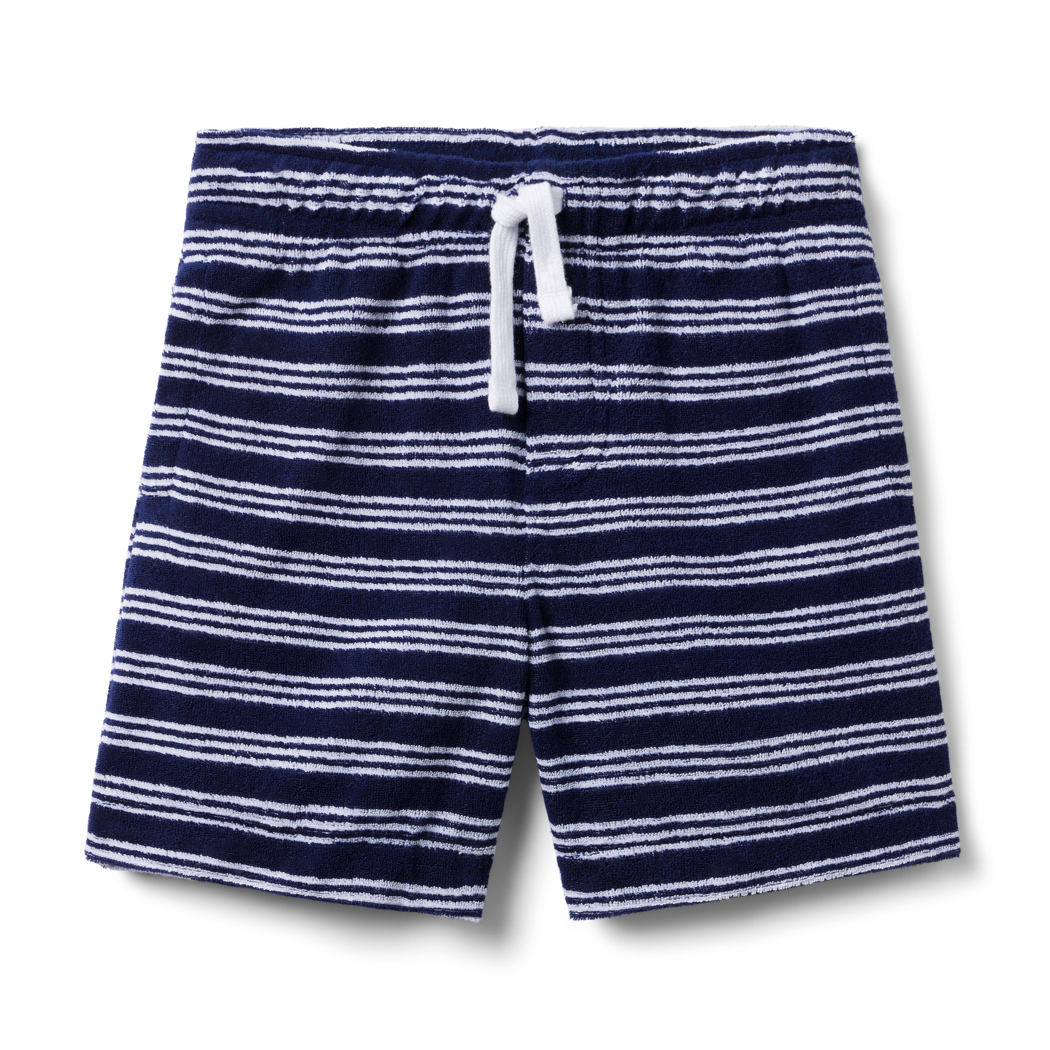 Striped Terry Pull-On Short