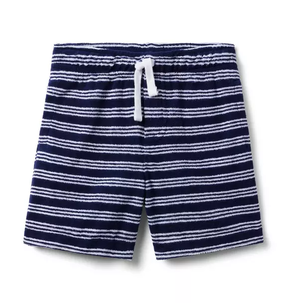 Striped Terry Pull-On Short image number 0