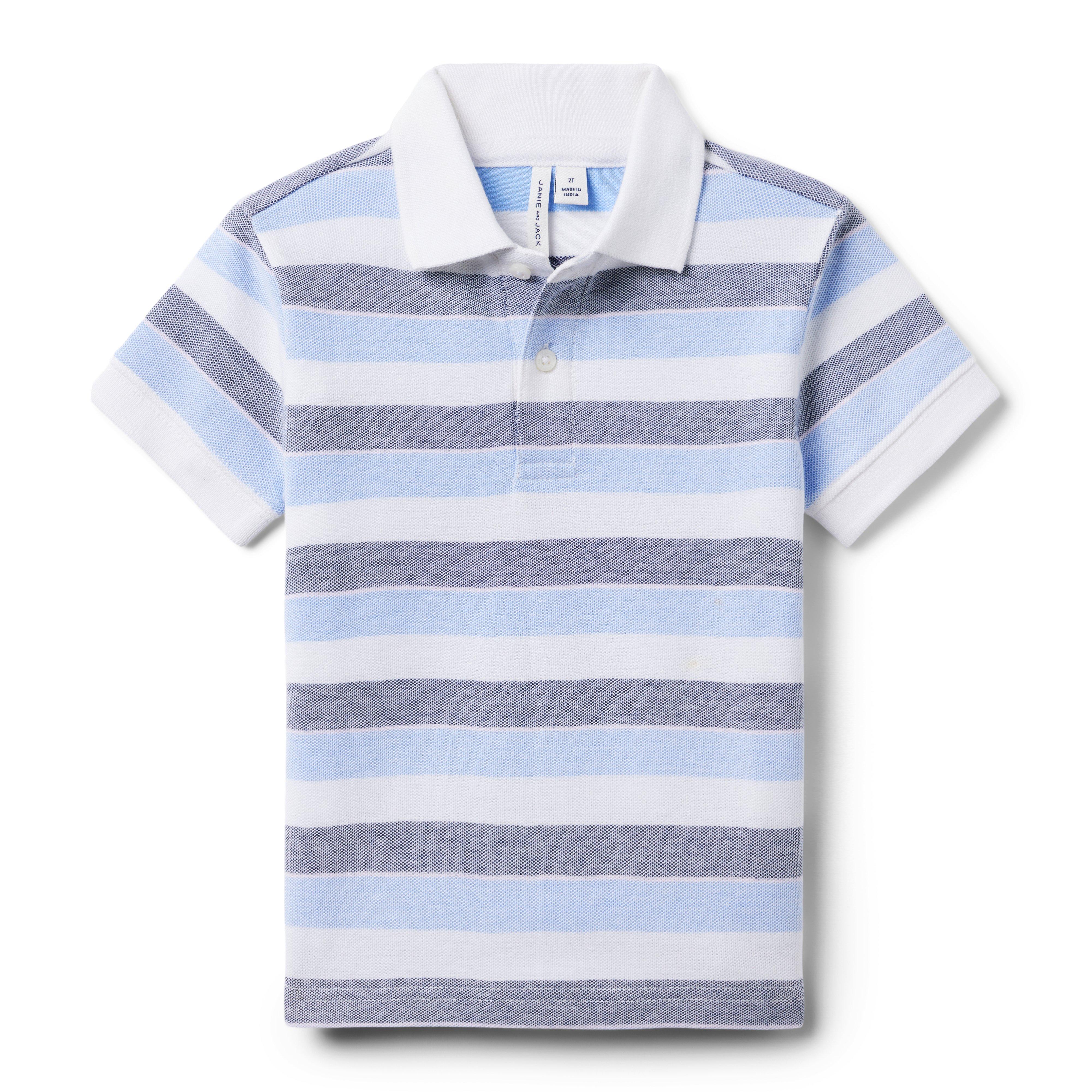 The Classic Striped Pique Polo