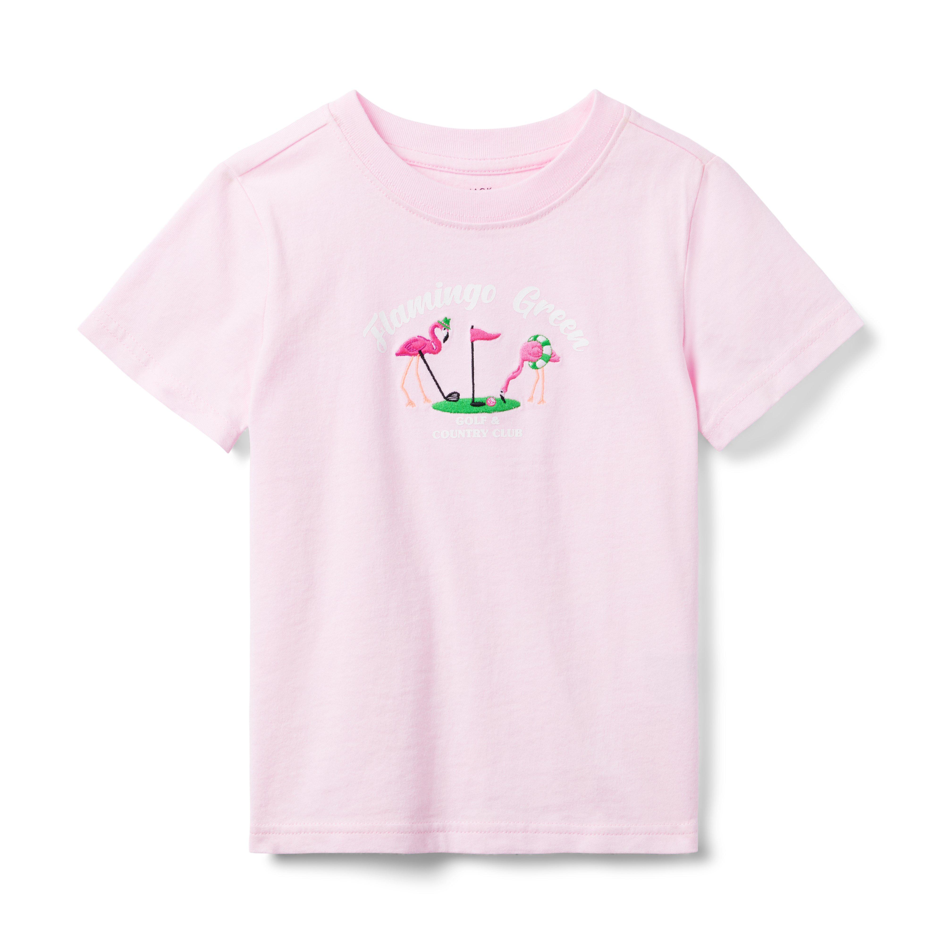 Embroidered Flamingo Golf Tee image number 0