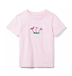 Embroidered Flamingo Golf Tee