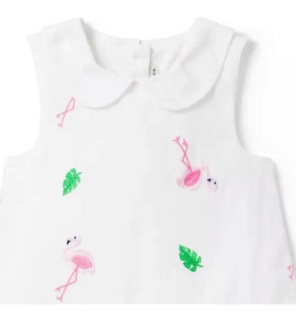Embroidered Flamingo Dress image number 3