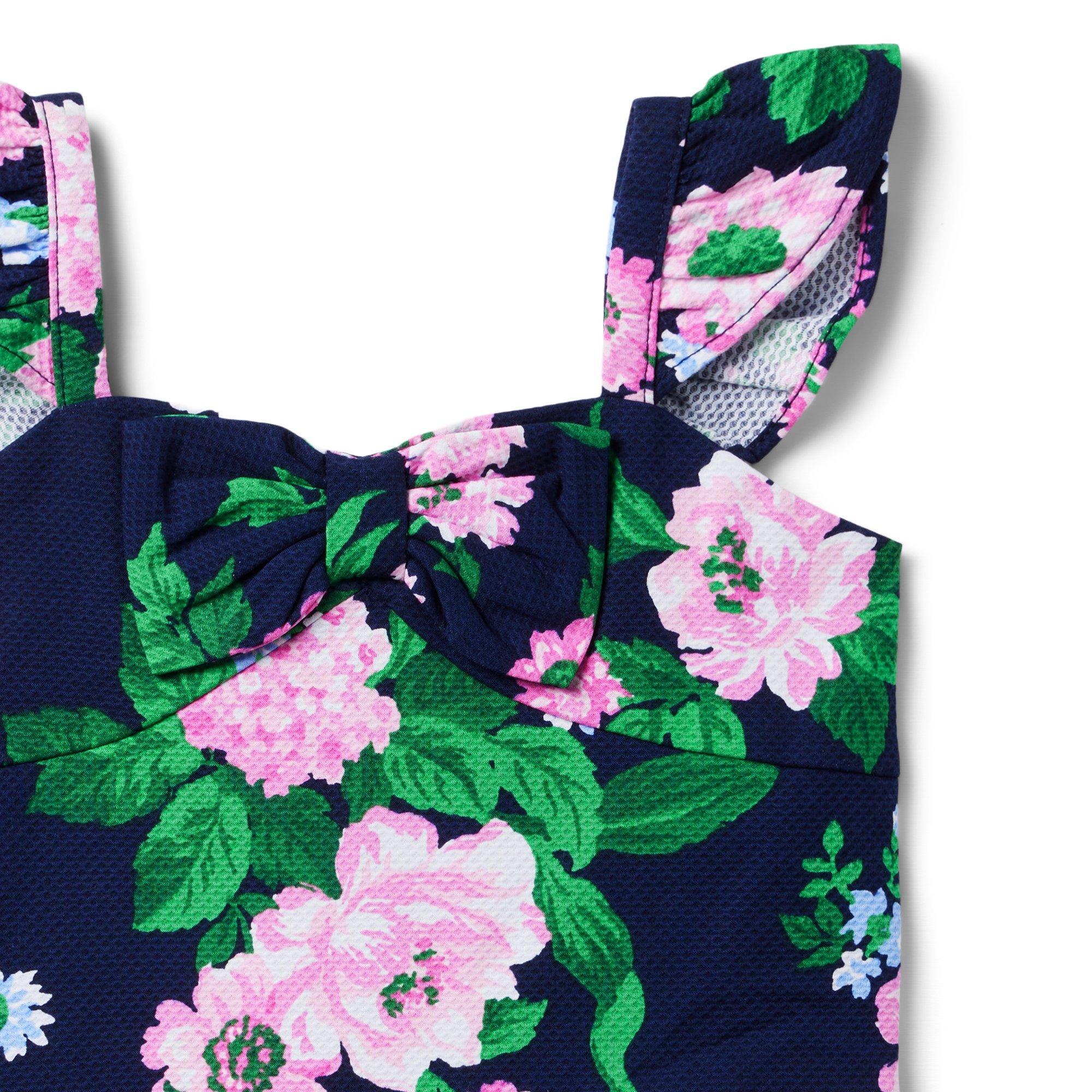 Floral Pique Romper image number 3