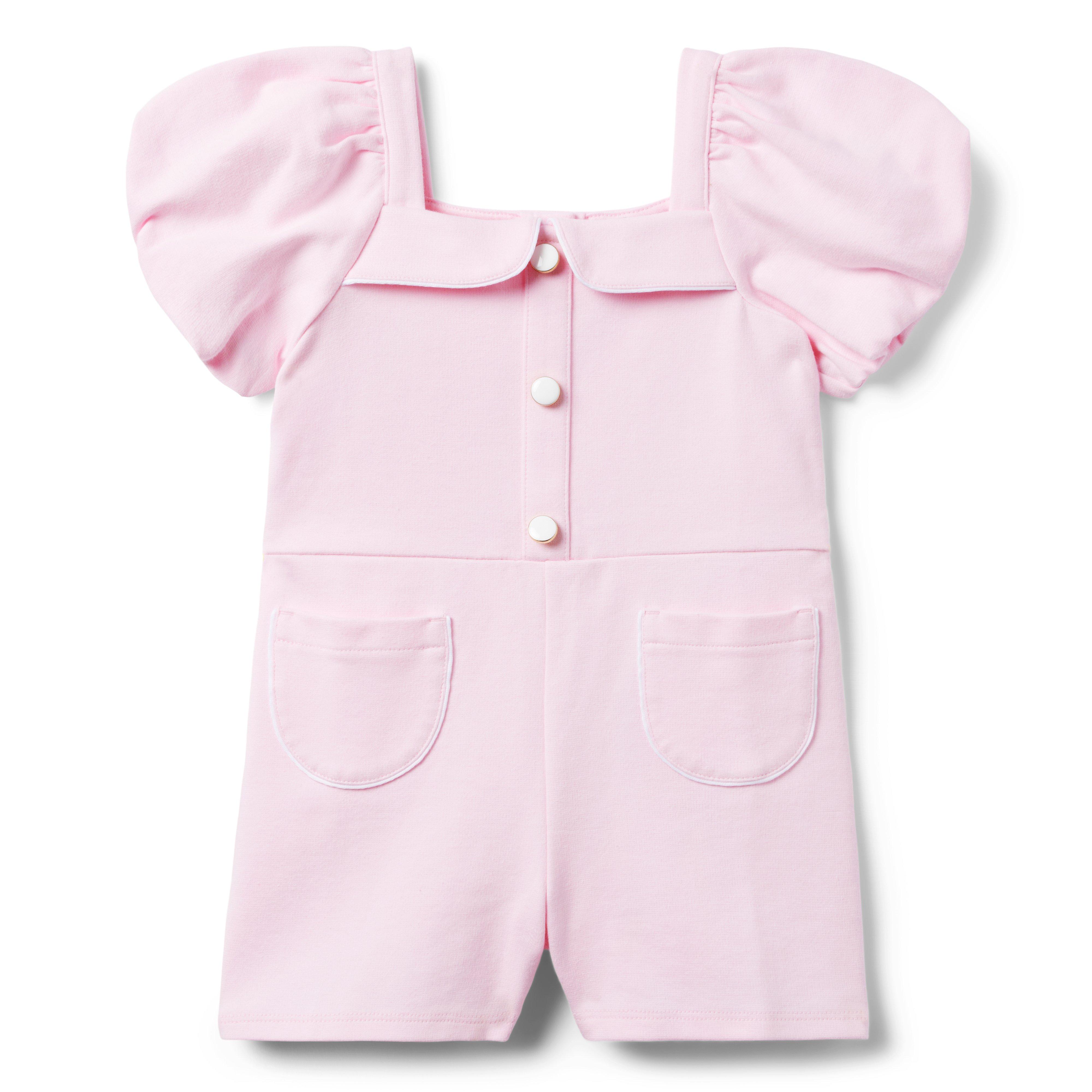 Puff Sleeve Ponte Romper - children image number 0