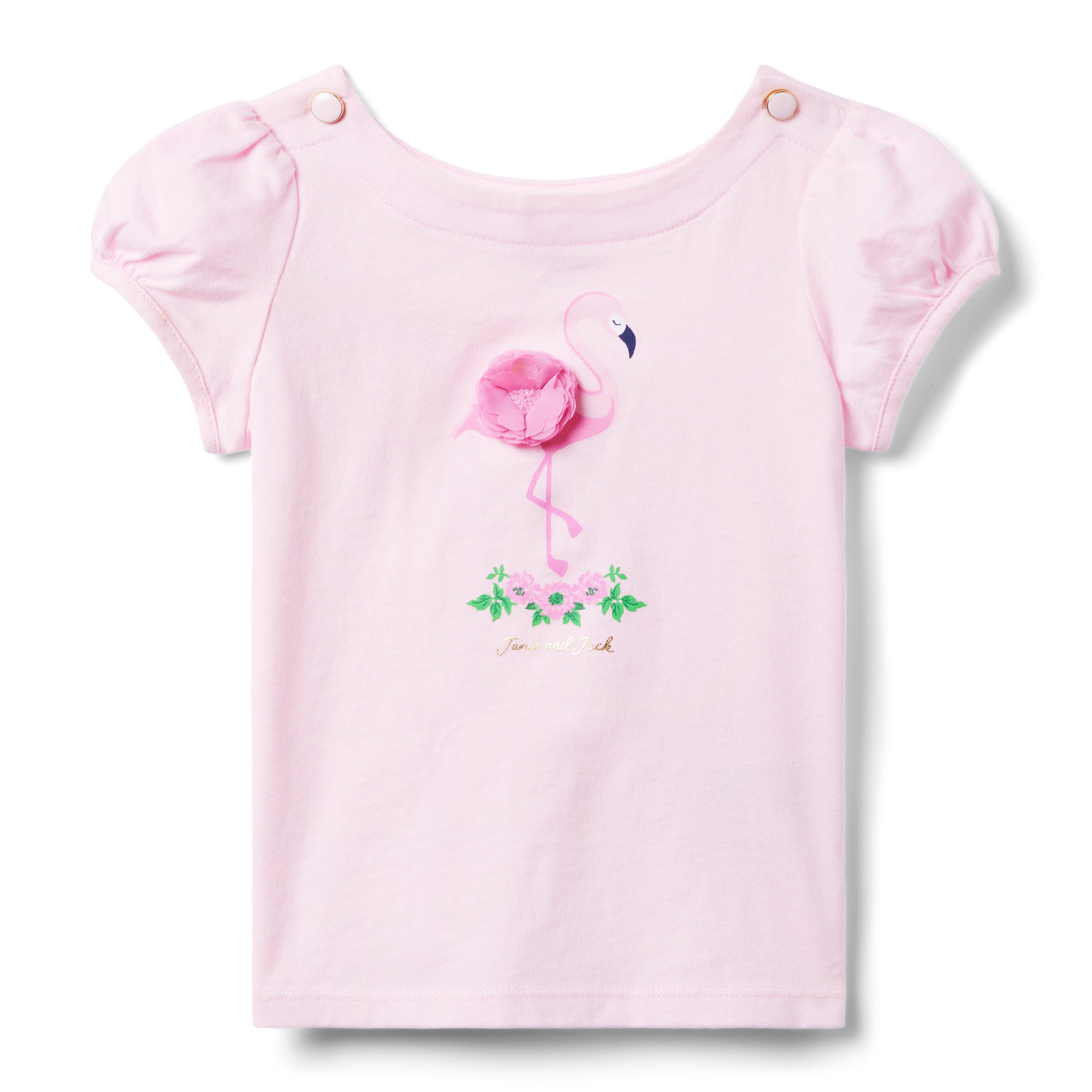 Flamingo Puff Sleeve Tee