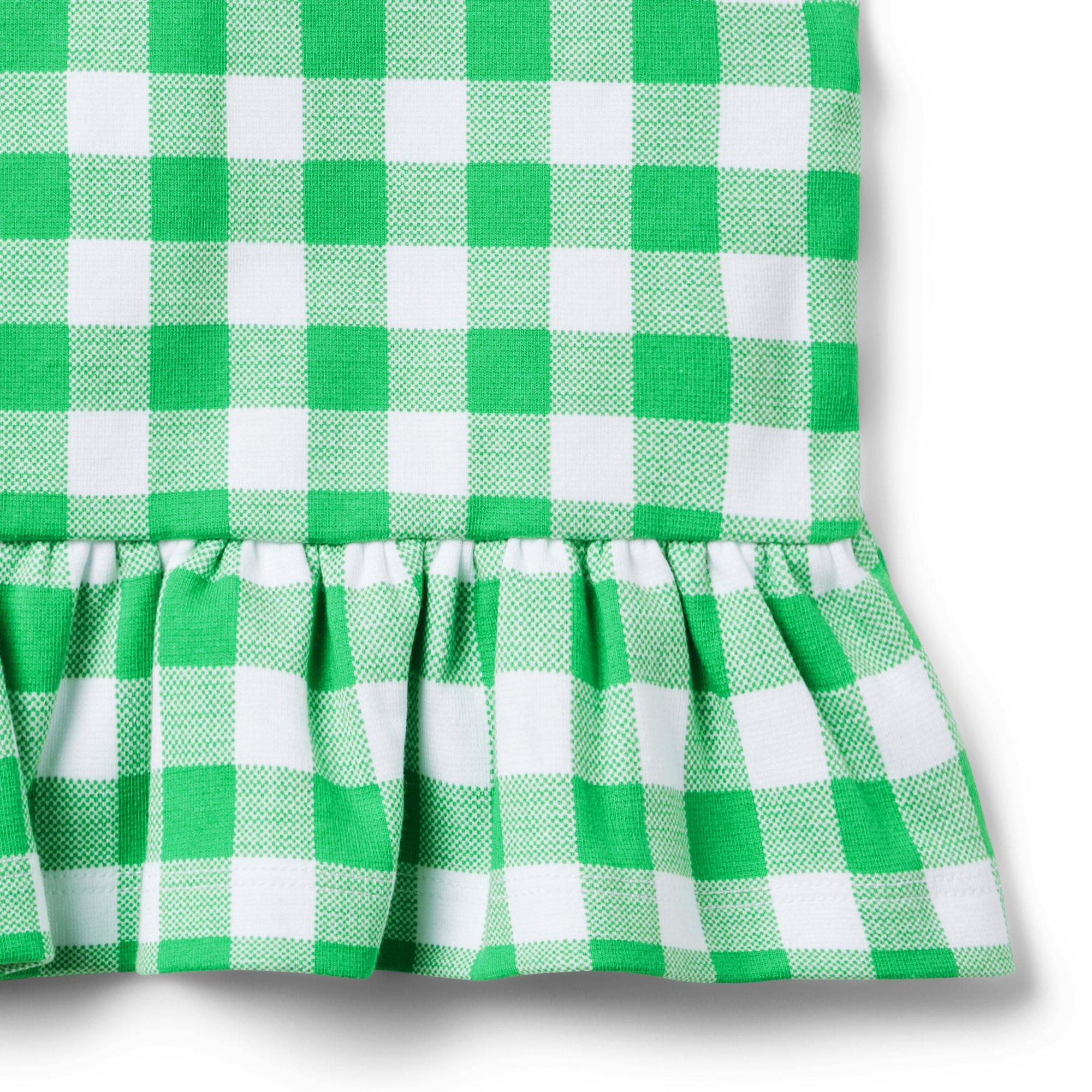 Gingham Peplum Ponte Top image number 2