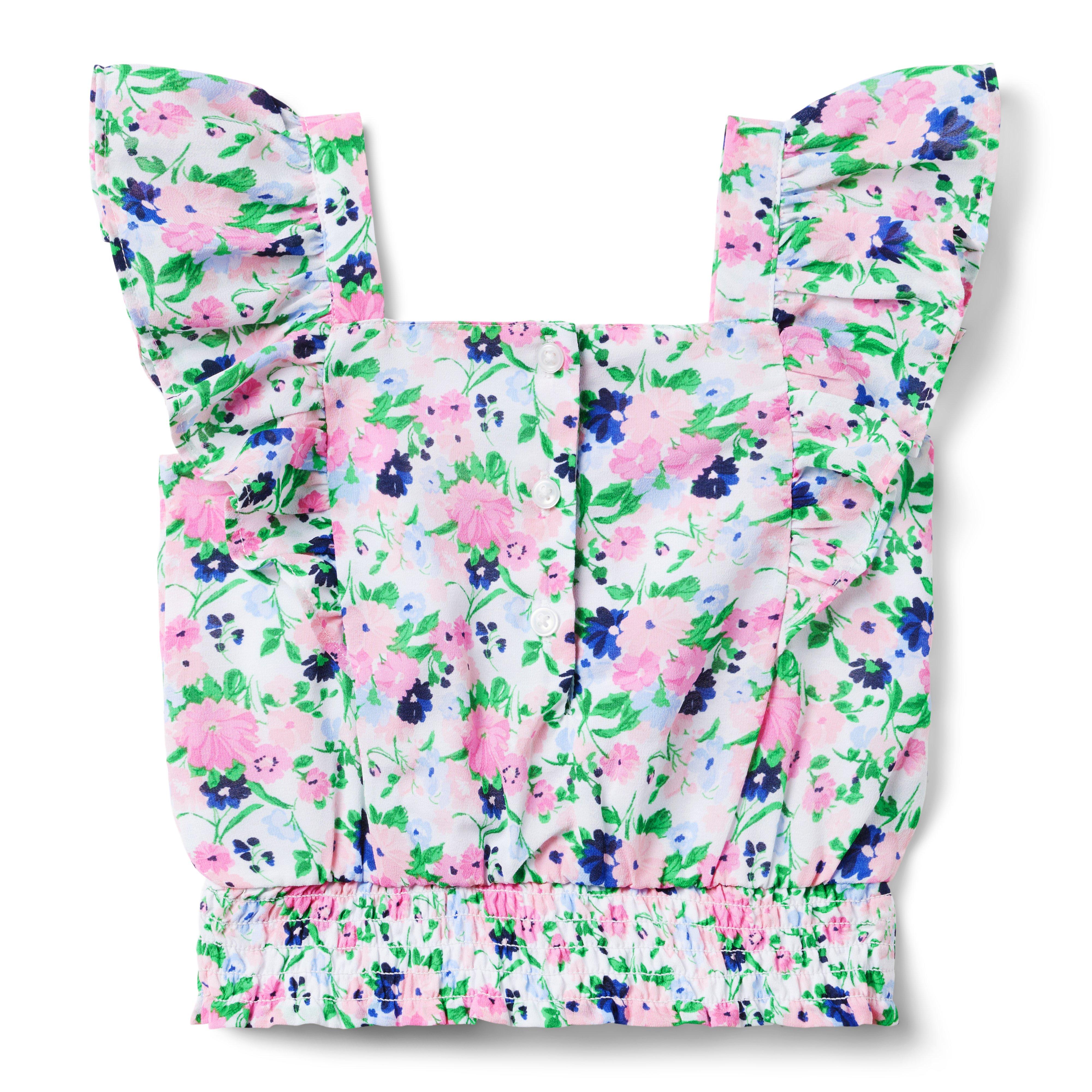 Floral Chiffon Cropped Top image number 1