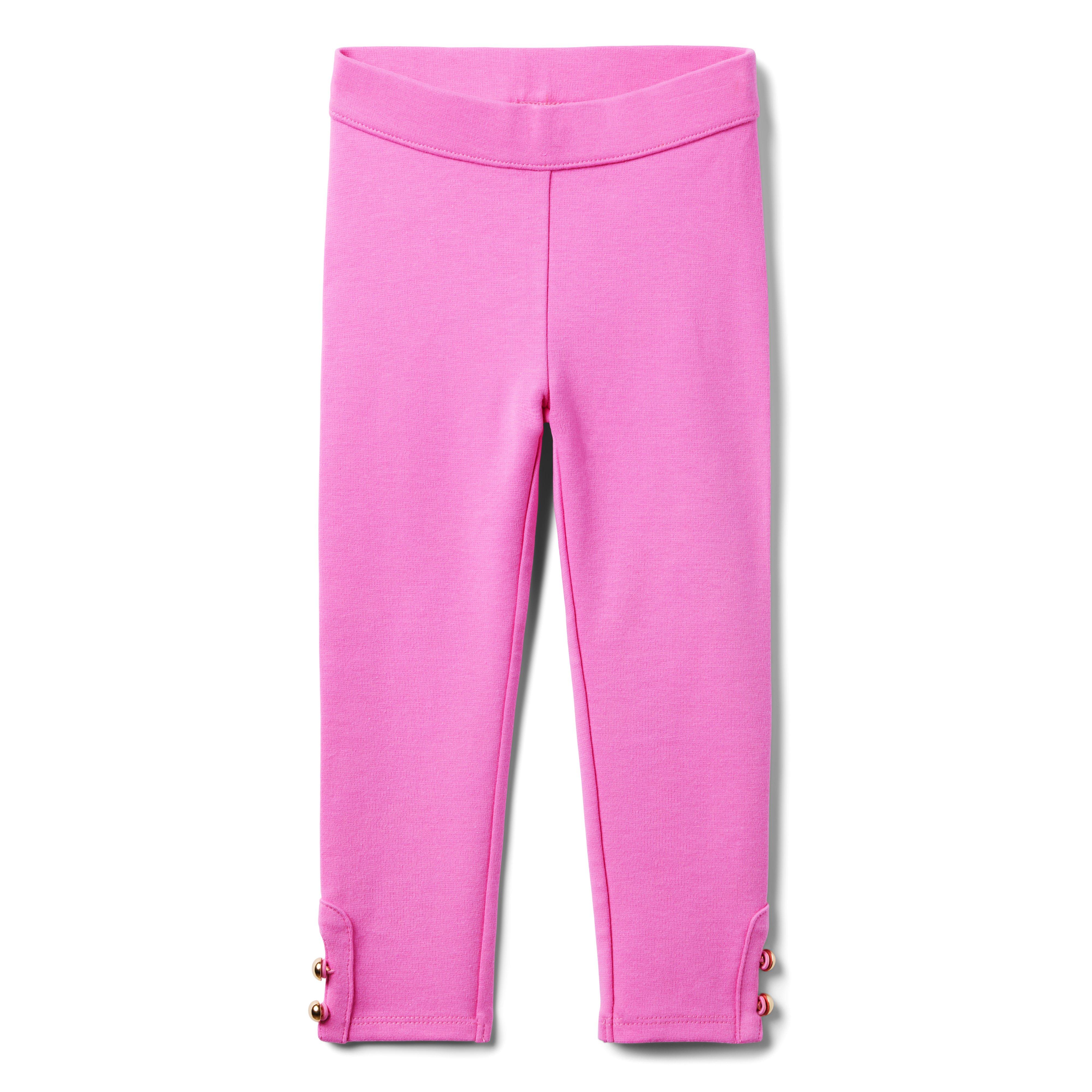 Girl Purely Pink Button Cuff Ponte Pant by Janie and Jack