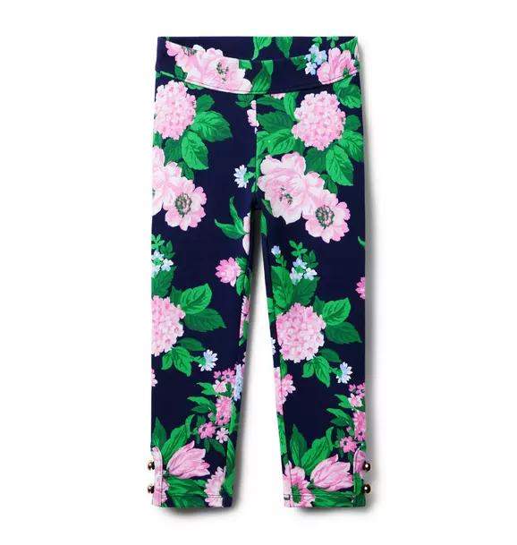 Floral Button Cuff Ponte Pant image number 0