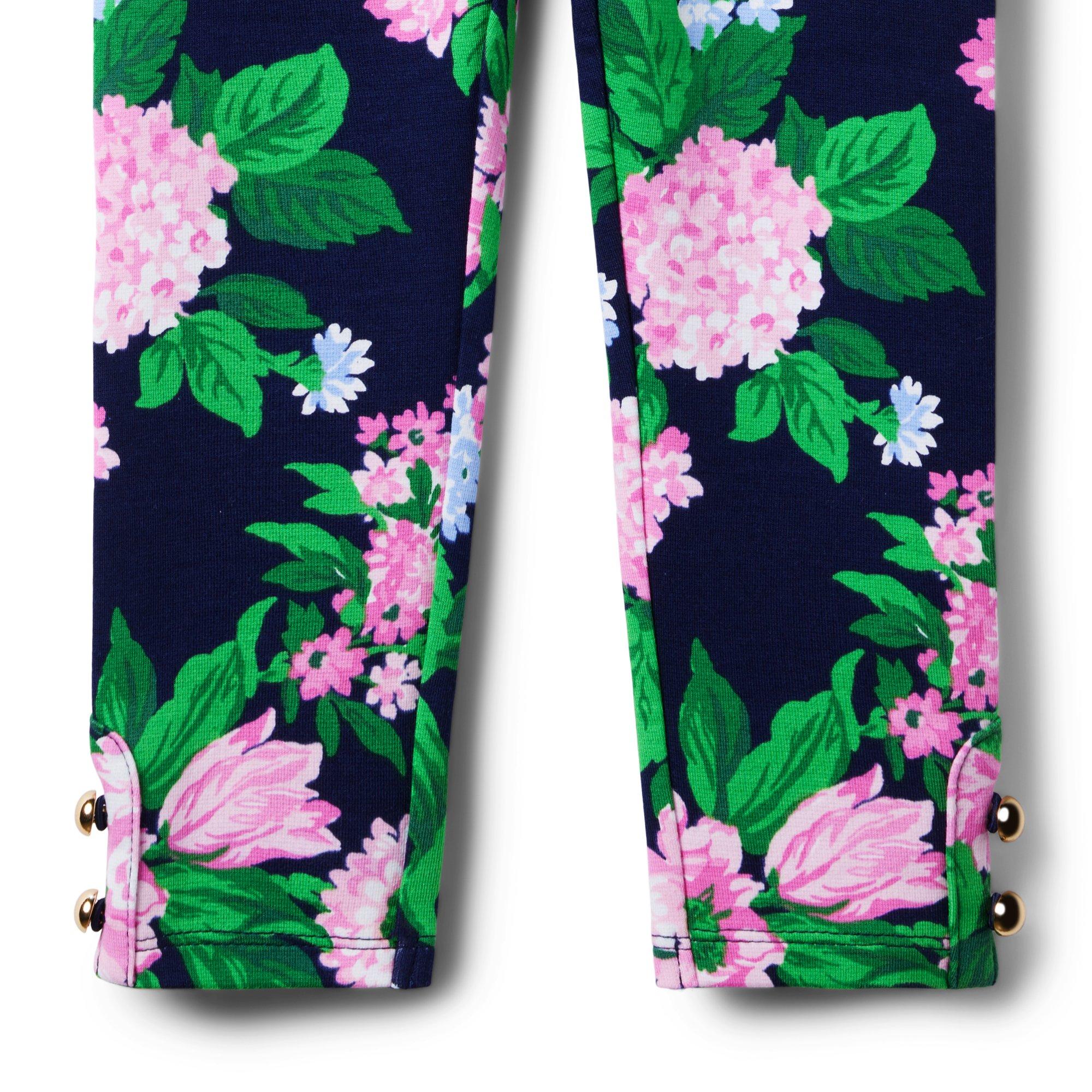 Floral Button Cuff Ponte Pant image number 3